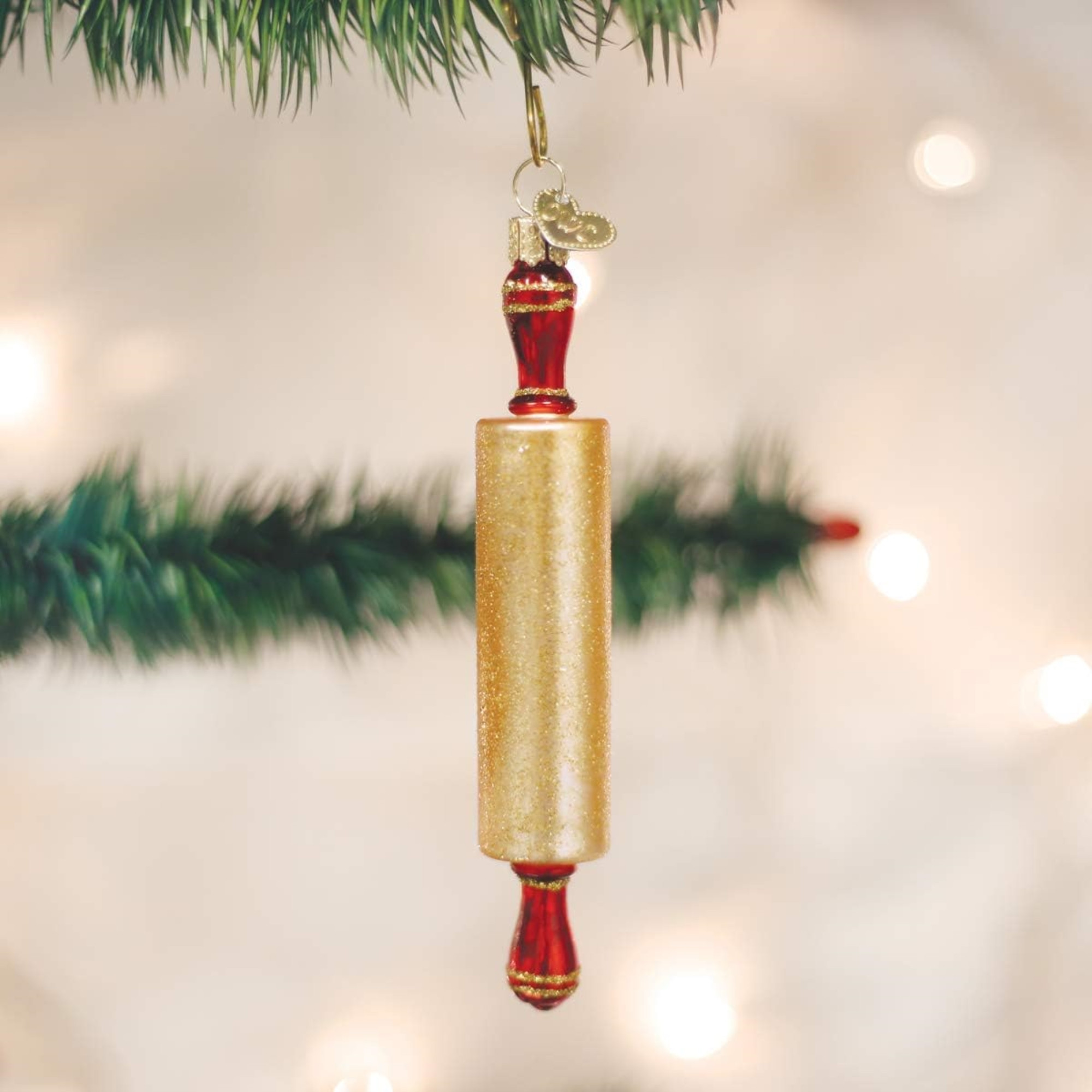 Old World Christmas Glass Blown Ornament, Rolling Pin