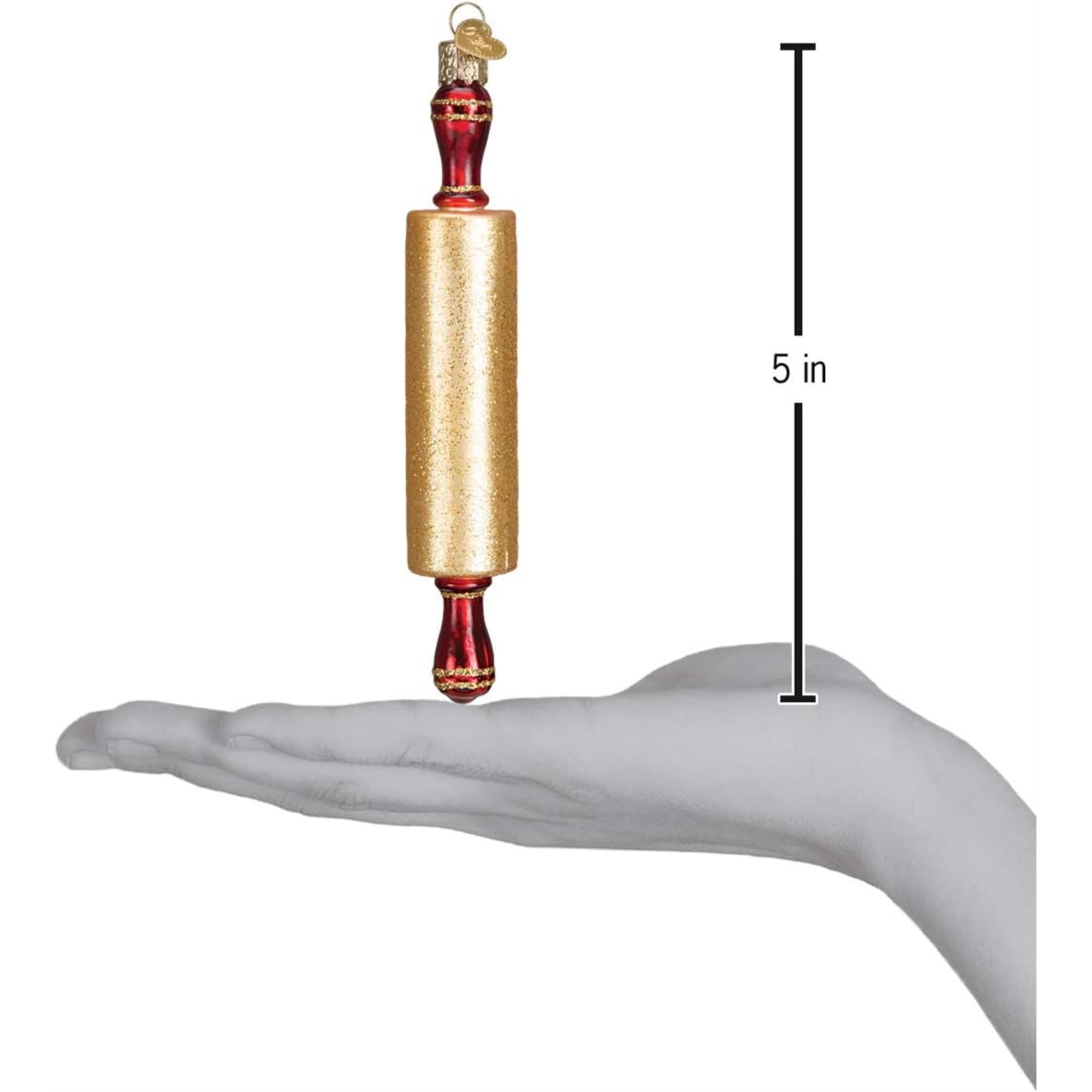 Old World Christmas Glass Blown Ornament, Rolling Pin