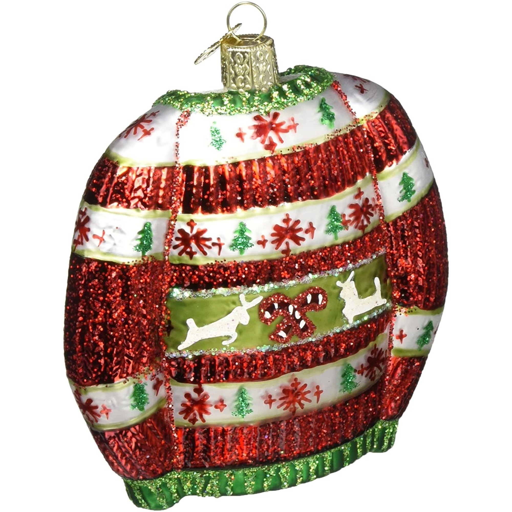 Old World Christmas Blown Glass Ornament for Christmas Tree, Festive Christmas Sweater