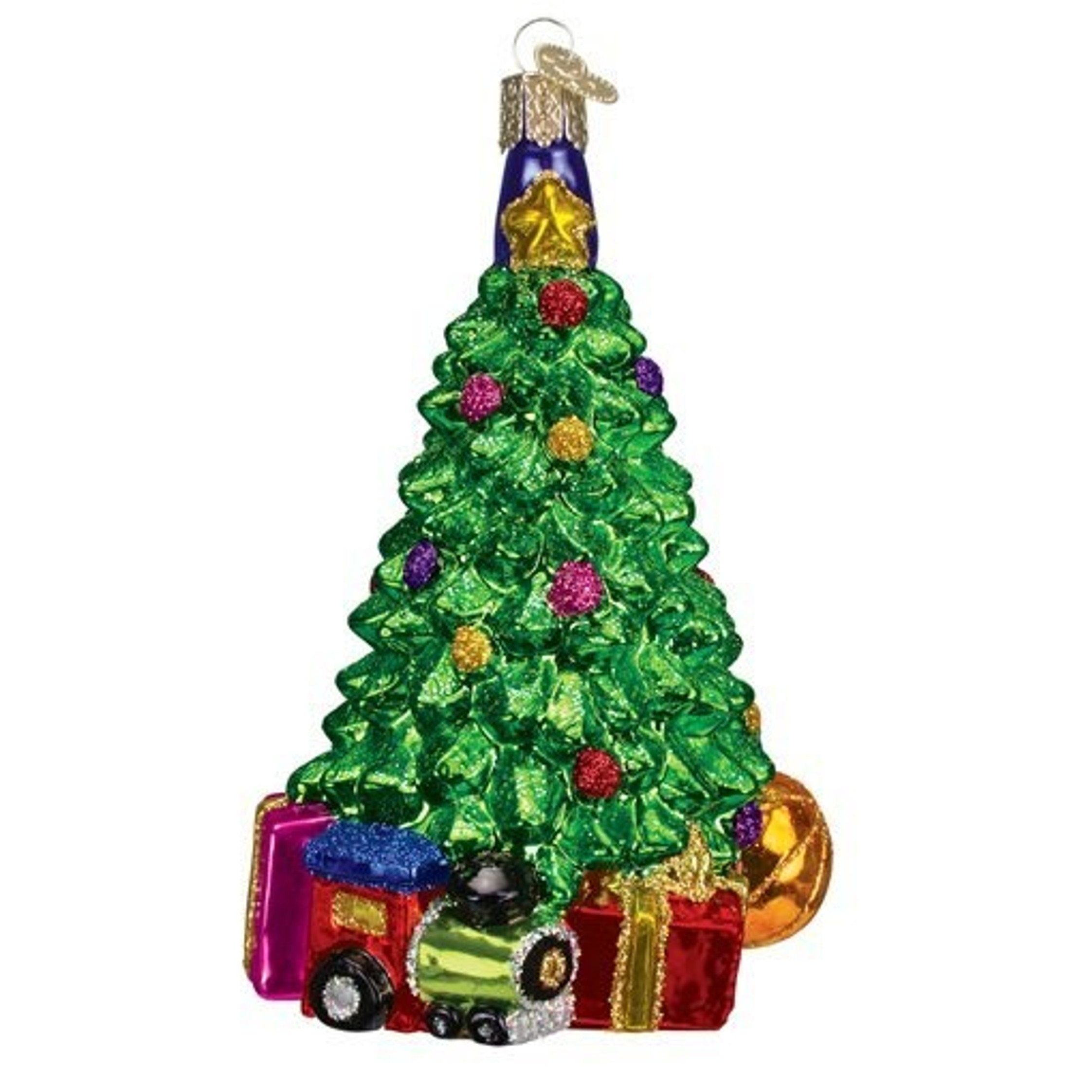 Old World Christmas Glass Blown Ornament, Morning Tree (With OWC Gift Box)