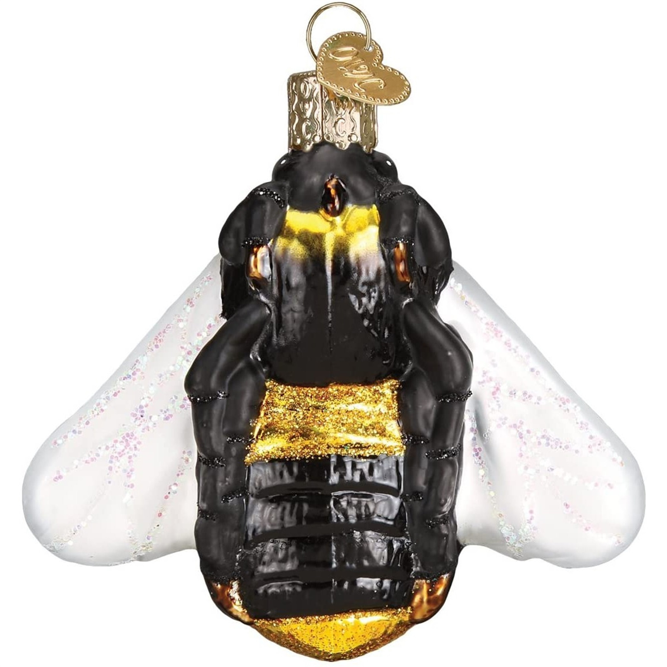 Old World Christmas Glass Blown Ornament, Bumblebee (With OWC Gift Box)