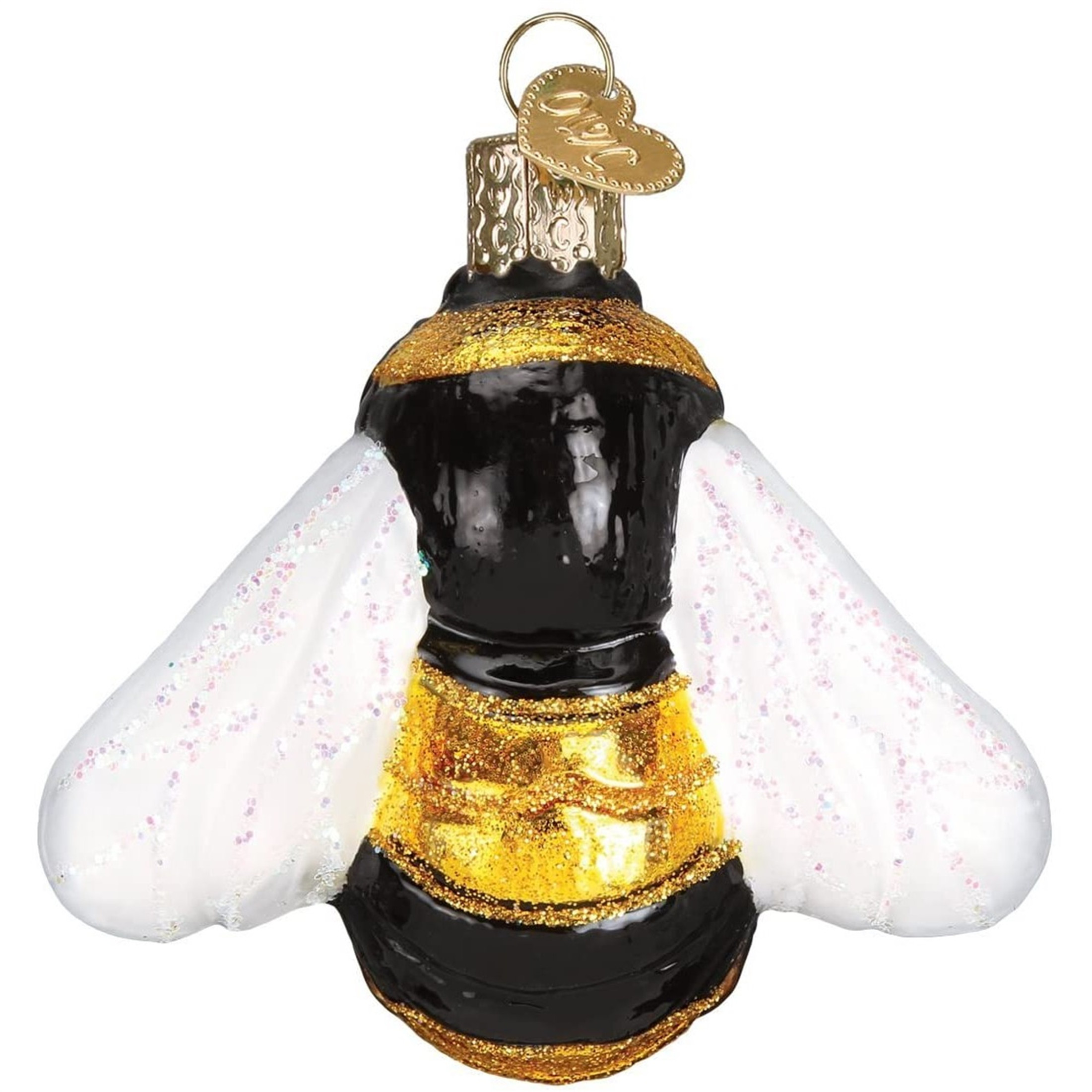 Old World Christmas Glass Blown Ornament, Bumblebee (With OWC Gift Box)