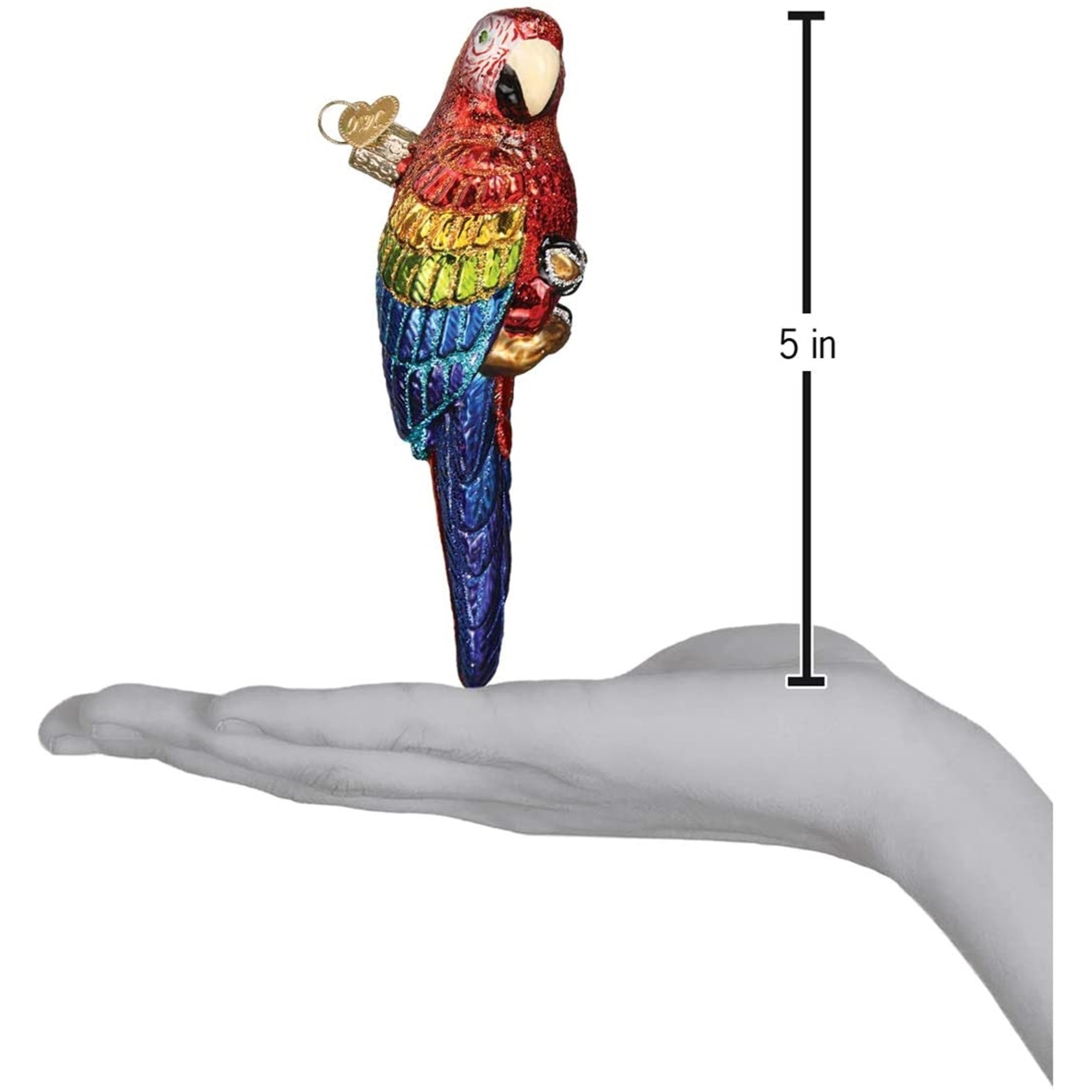 Old World Christmas Glass Blown Ornament for Christmas Tree, Tropical Parrot