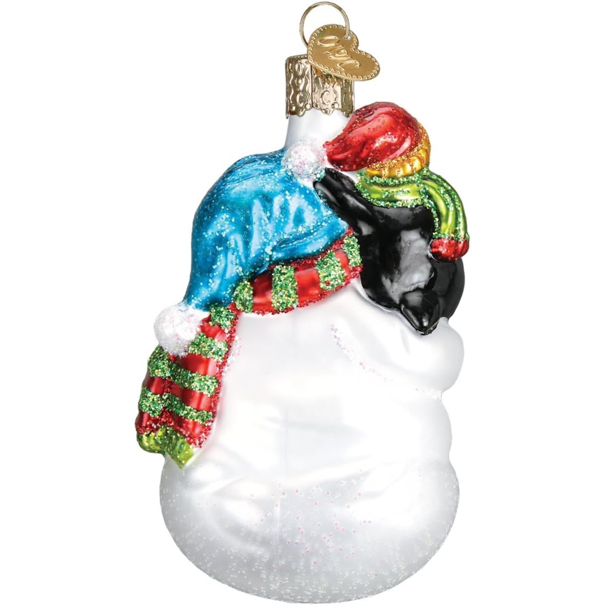 Old World Christmas Glass Blown Ornament for Christmas Tree, Snowman with Penguin Pal