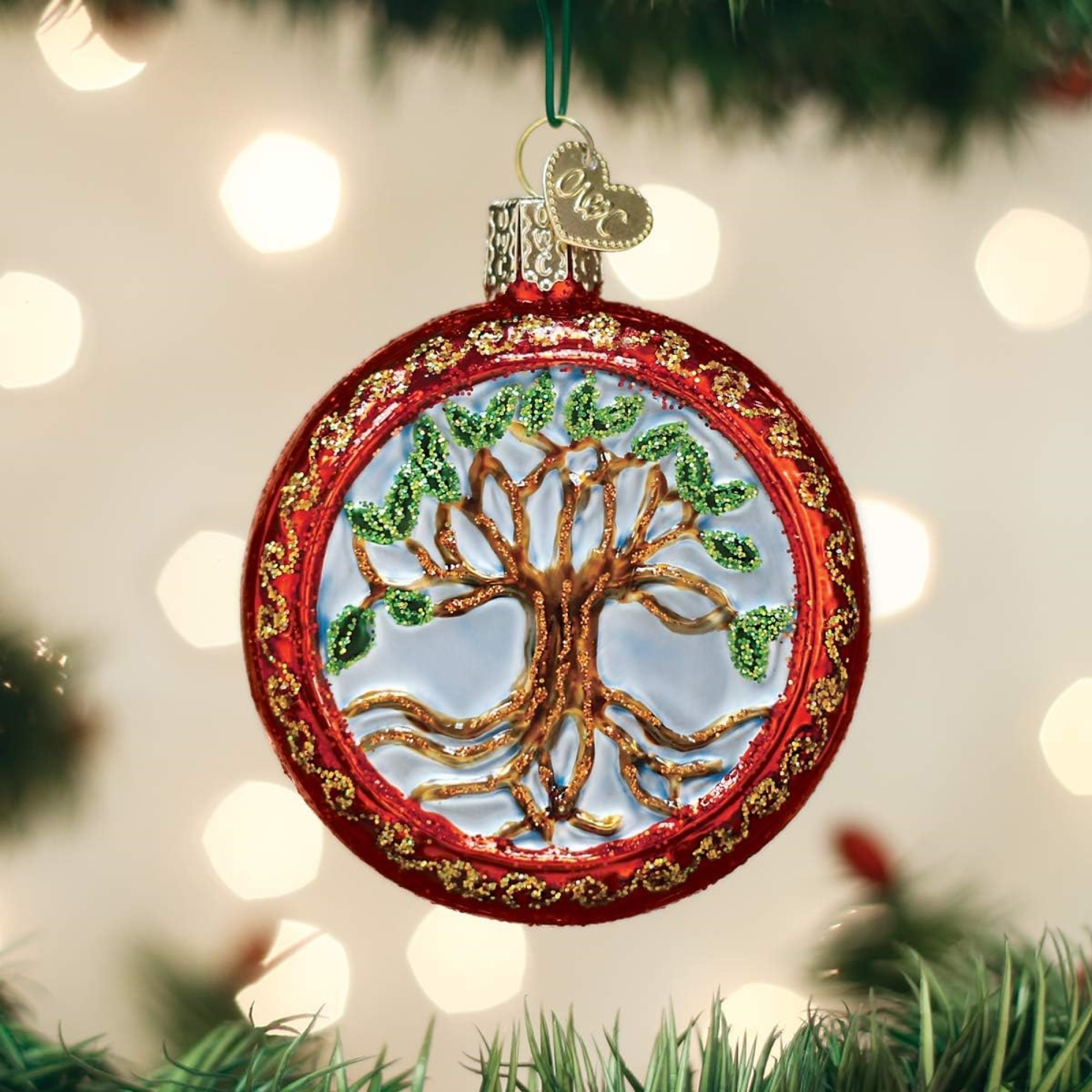 Old World Christmas Blown Glass Ornament for Christmas Tree, Tree of Life