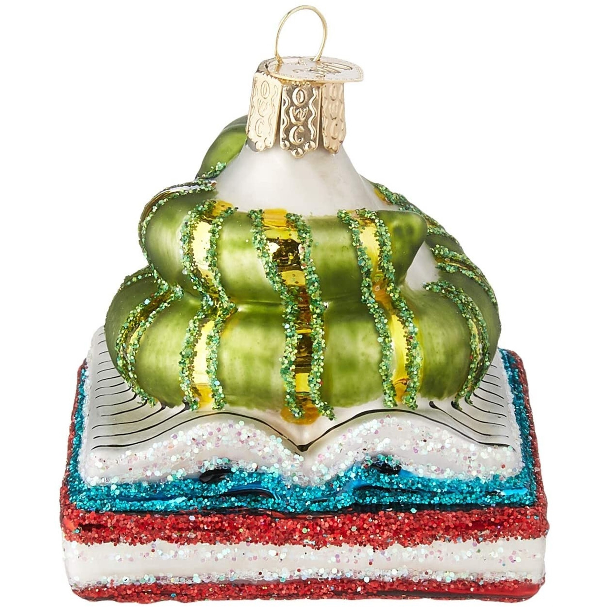 Old World Christmas Glass Blown Ornament for Christmas Tree, Bookworm