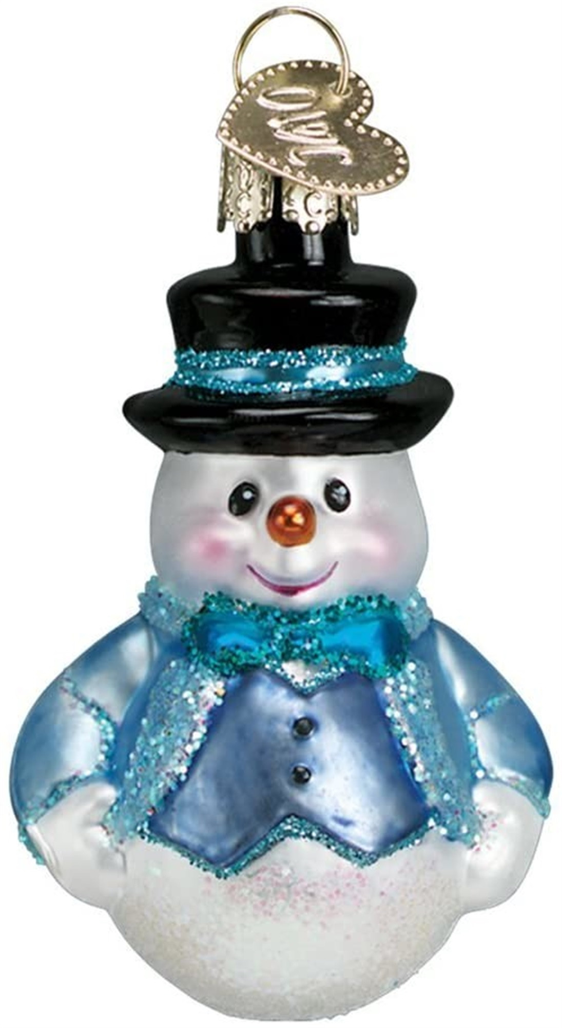 Old World Christmas Mini Snowman Set of 6 Glass Blown Ornaments