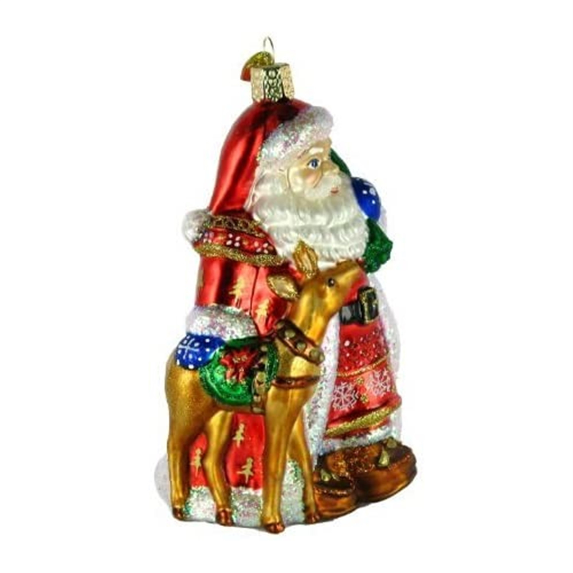 Old World Christmas Blown Glass Ornament for Christmas Tree, Nordic Santa