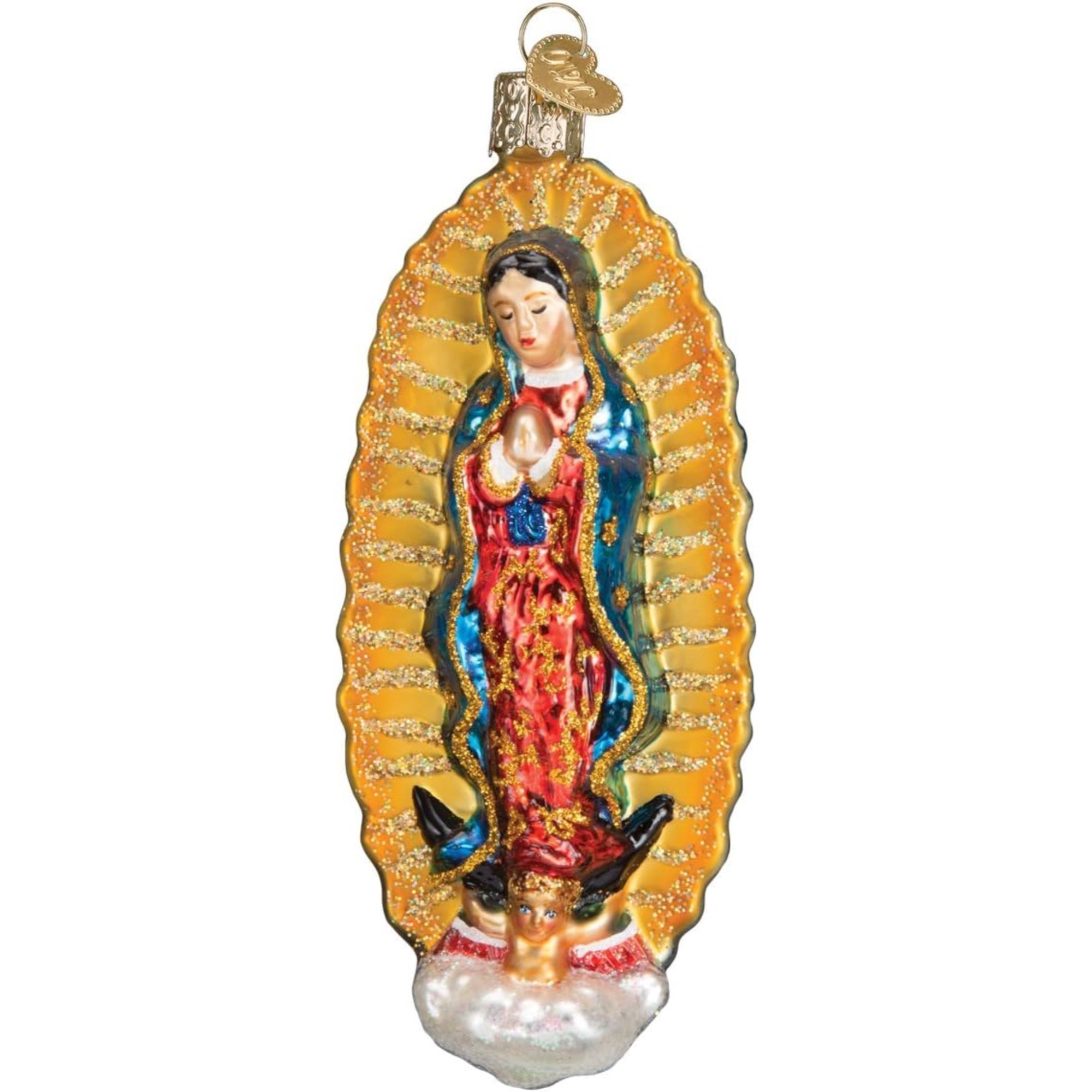 Old World Christmas Glass Blown Ornament for Christmas Tree, Our Lady Of Guadalupe