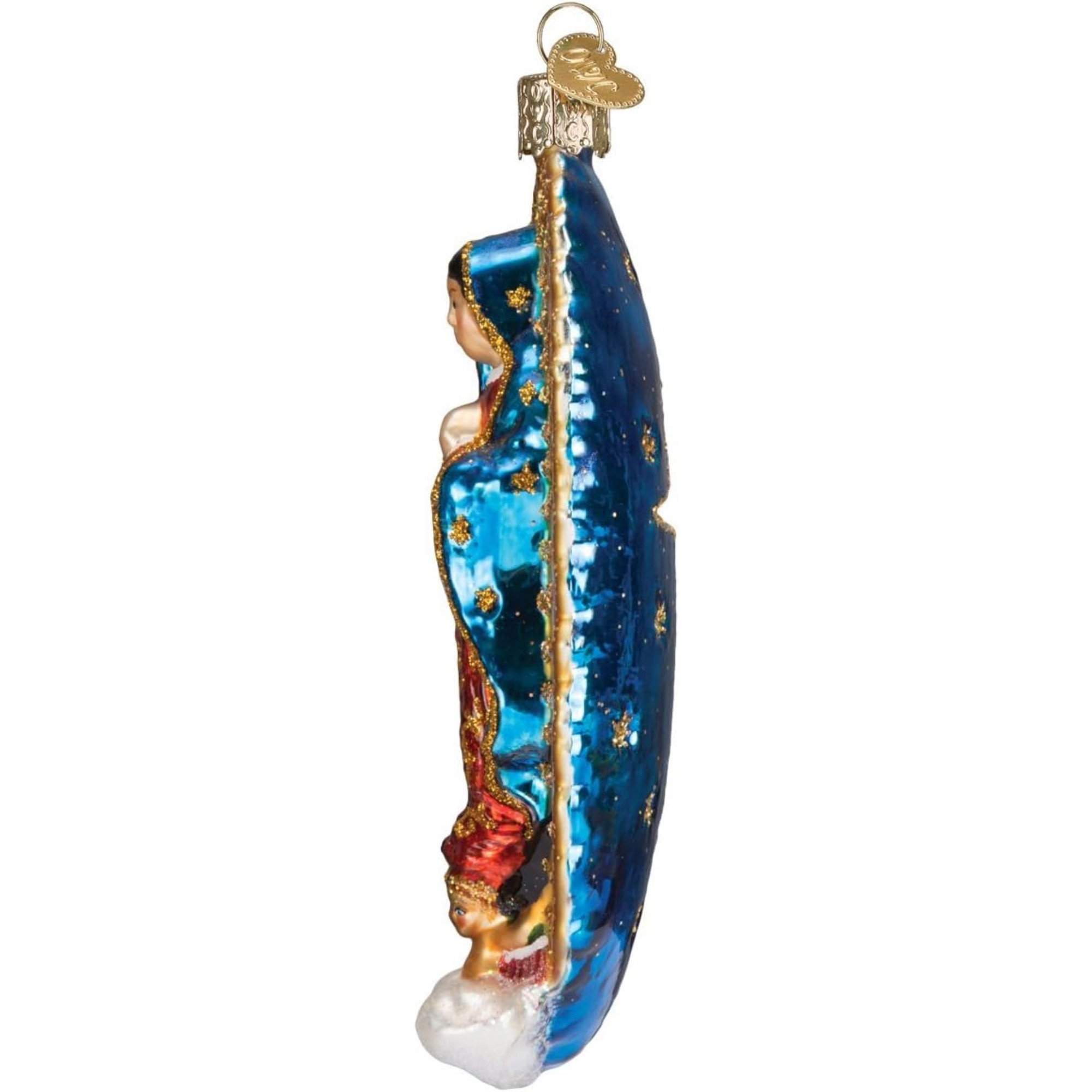 Old World Christmas Glass Blown Ornament for Christmas Tree, Our Lady Of Guadalupe