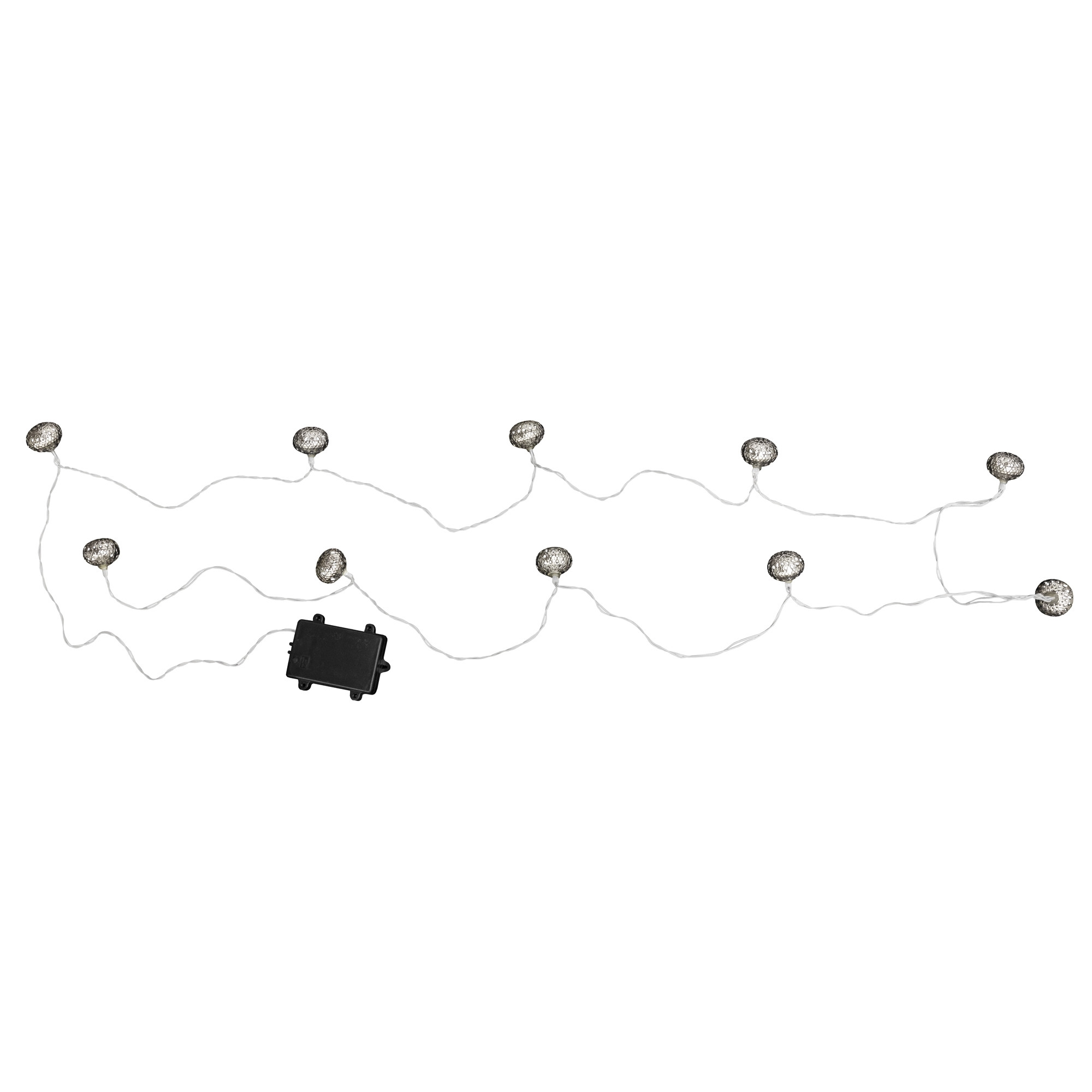 Four Seasons Courtyard Patio 10-light Set, Filigree Globe, Battery-operated