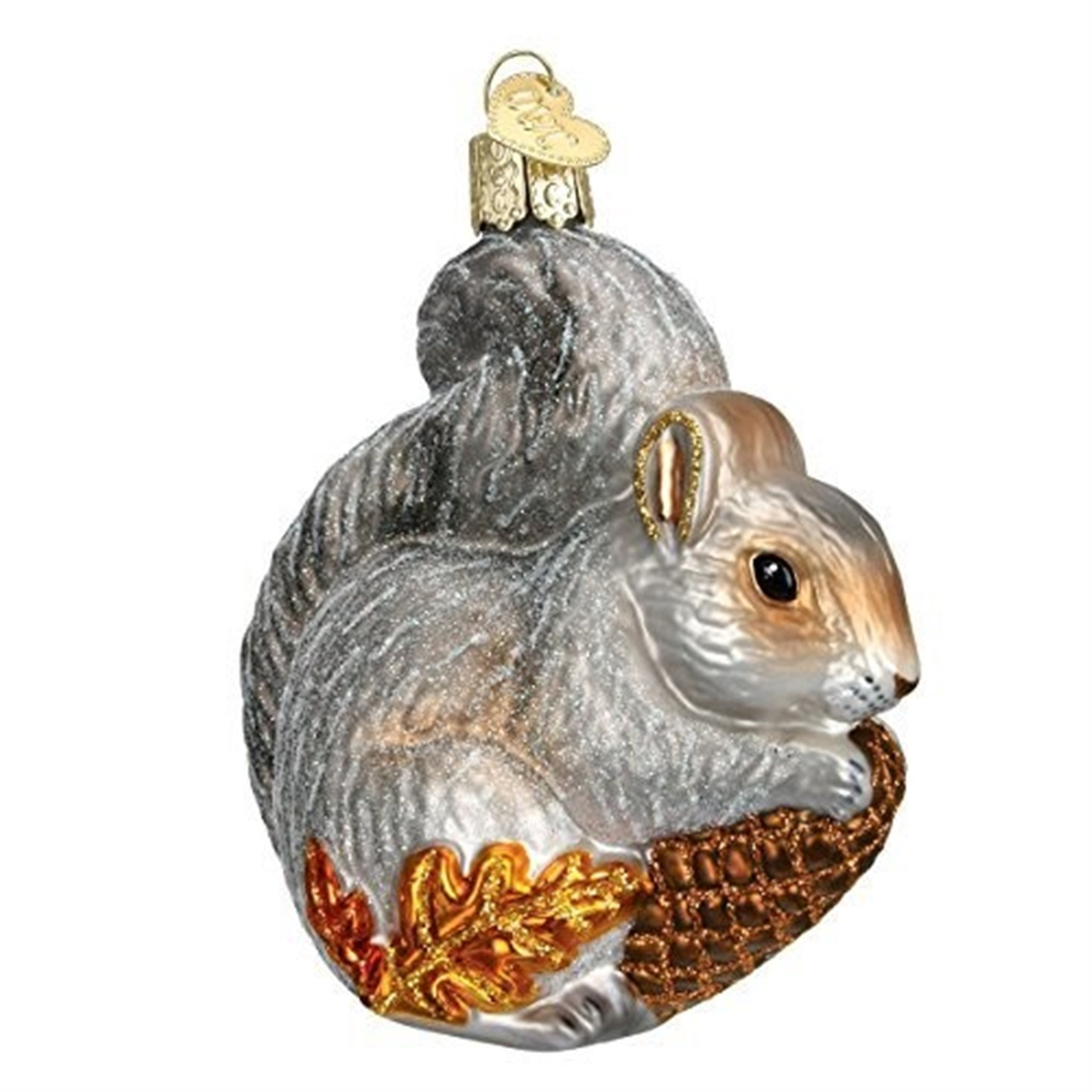 Old World Christmas Glass Blown Christmas Ornament, Hungry Squirrel (With OWC Gift Box)