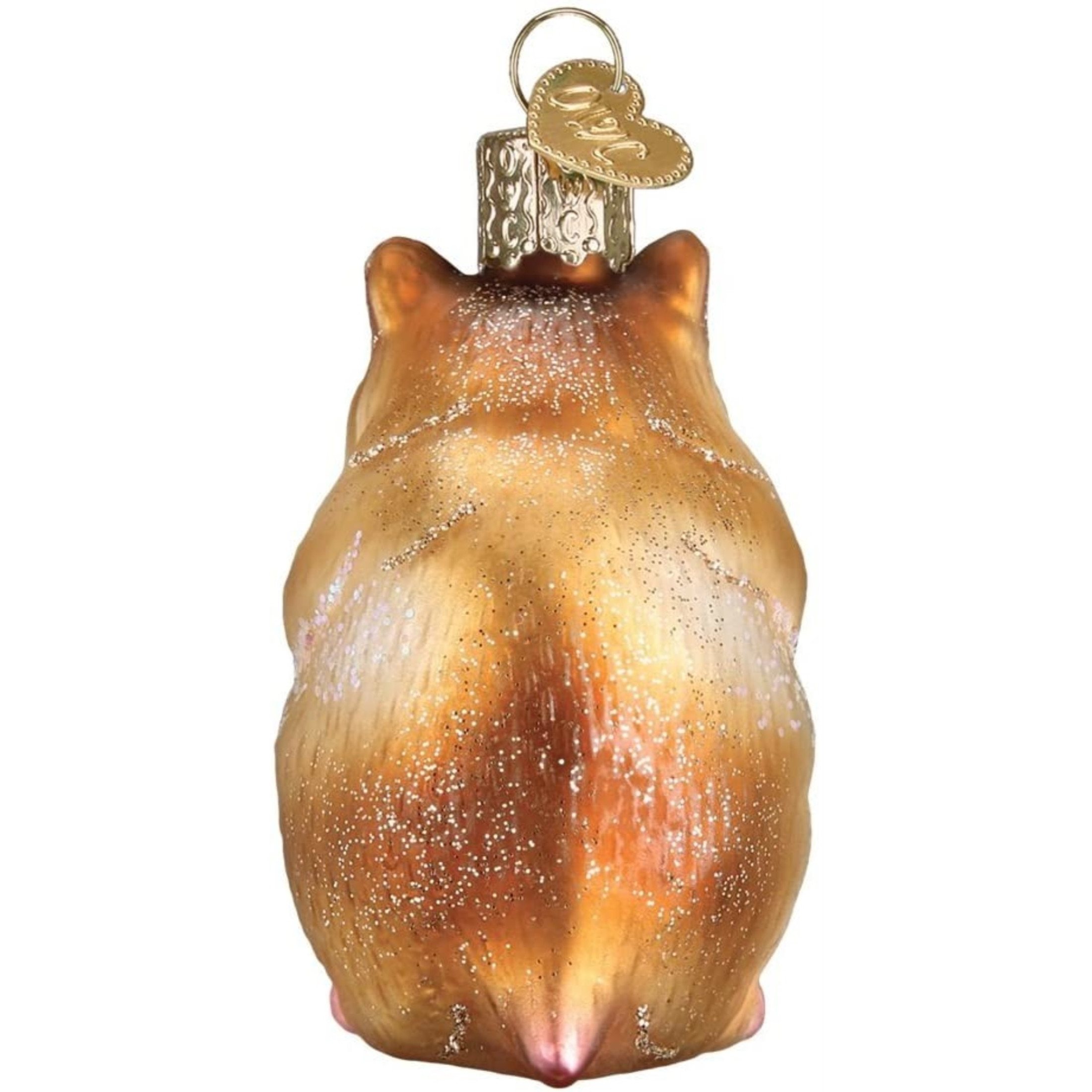 Old World Christmas Glass Blown Ornament, Hamster (With OWC Gift Box)