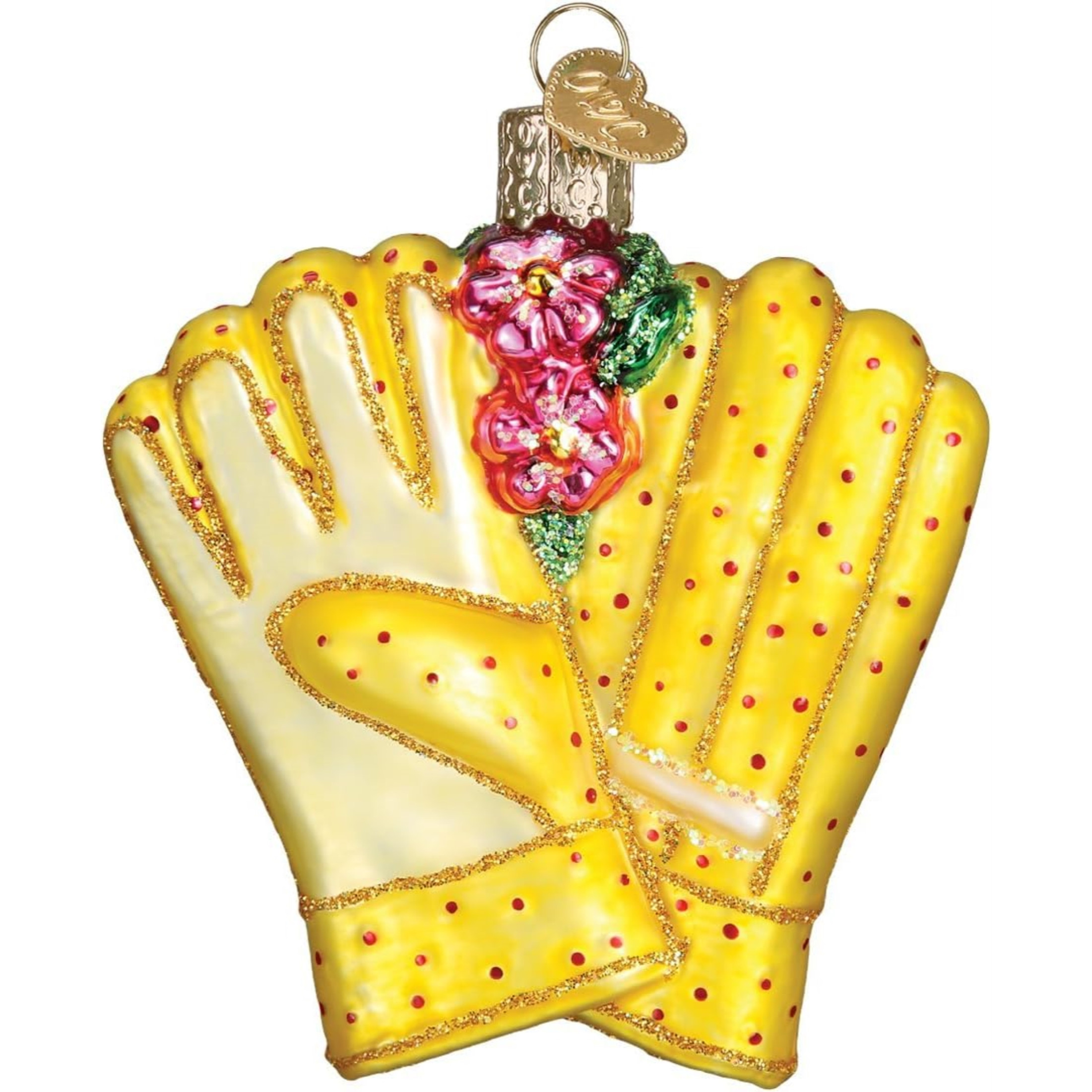 Old World Christmas Blown Glass Ornament for Christmas Tree, Gardening Gloves
