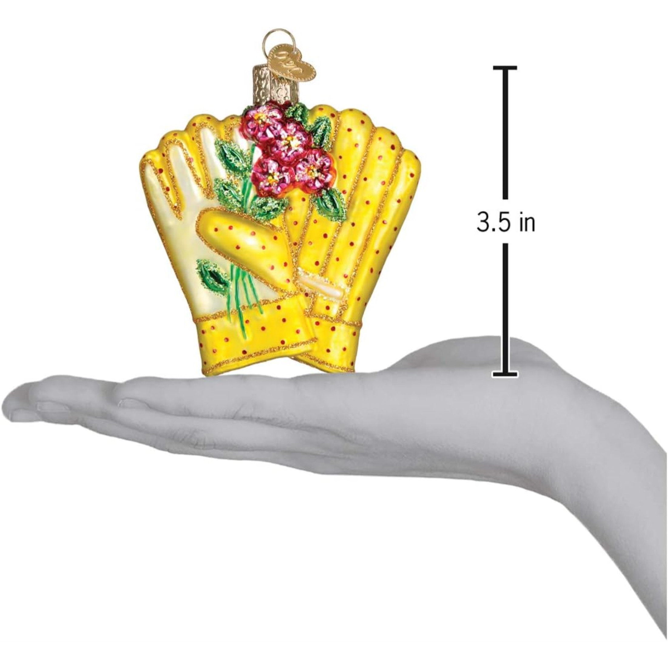 Old World Christmas Blown Glass Ornament for Christmas Tree, Gardening Gloves