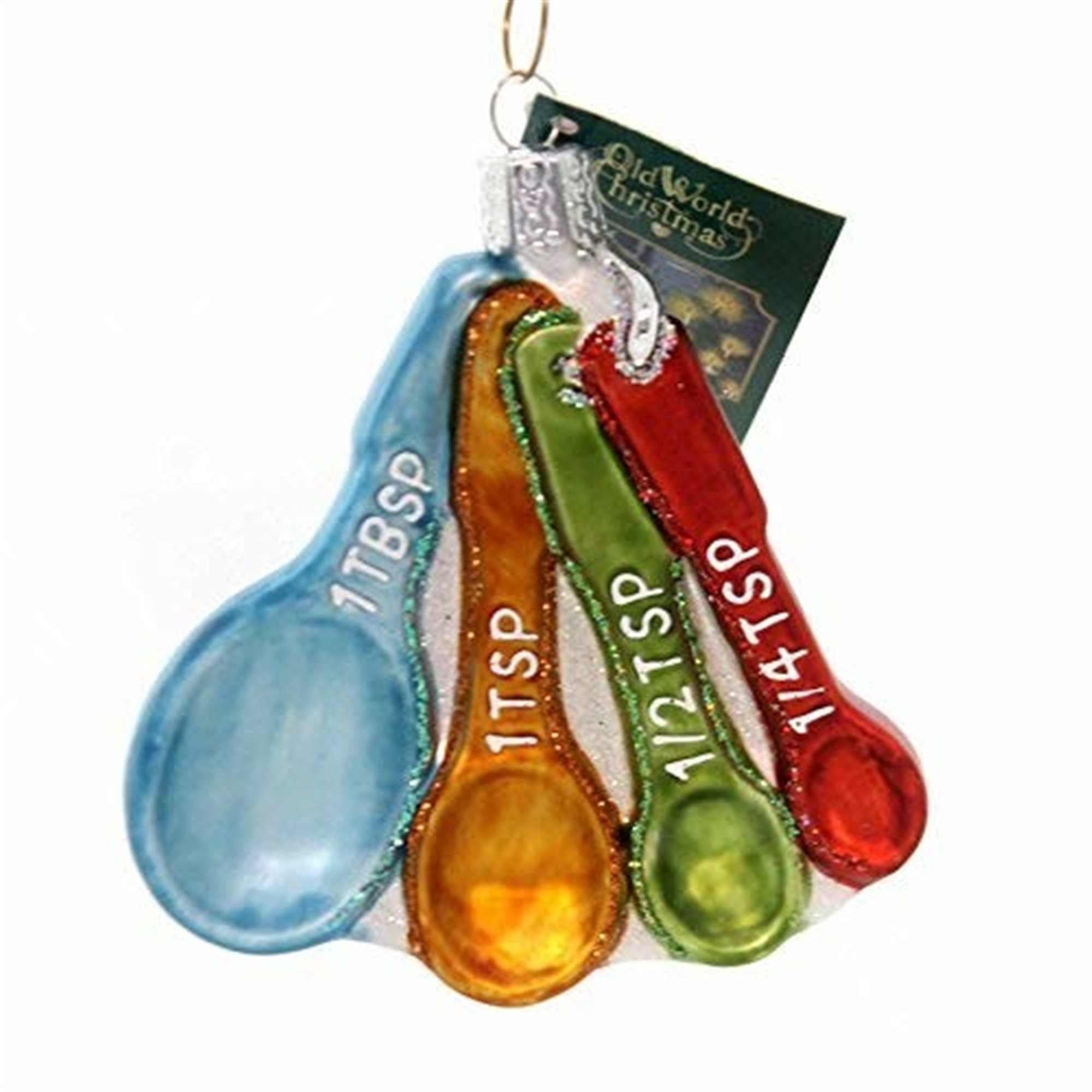 Old World Christmas Blown Glass Ornament for Christmas Tree, Measuring Spoons
