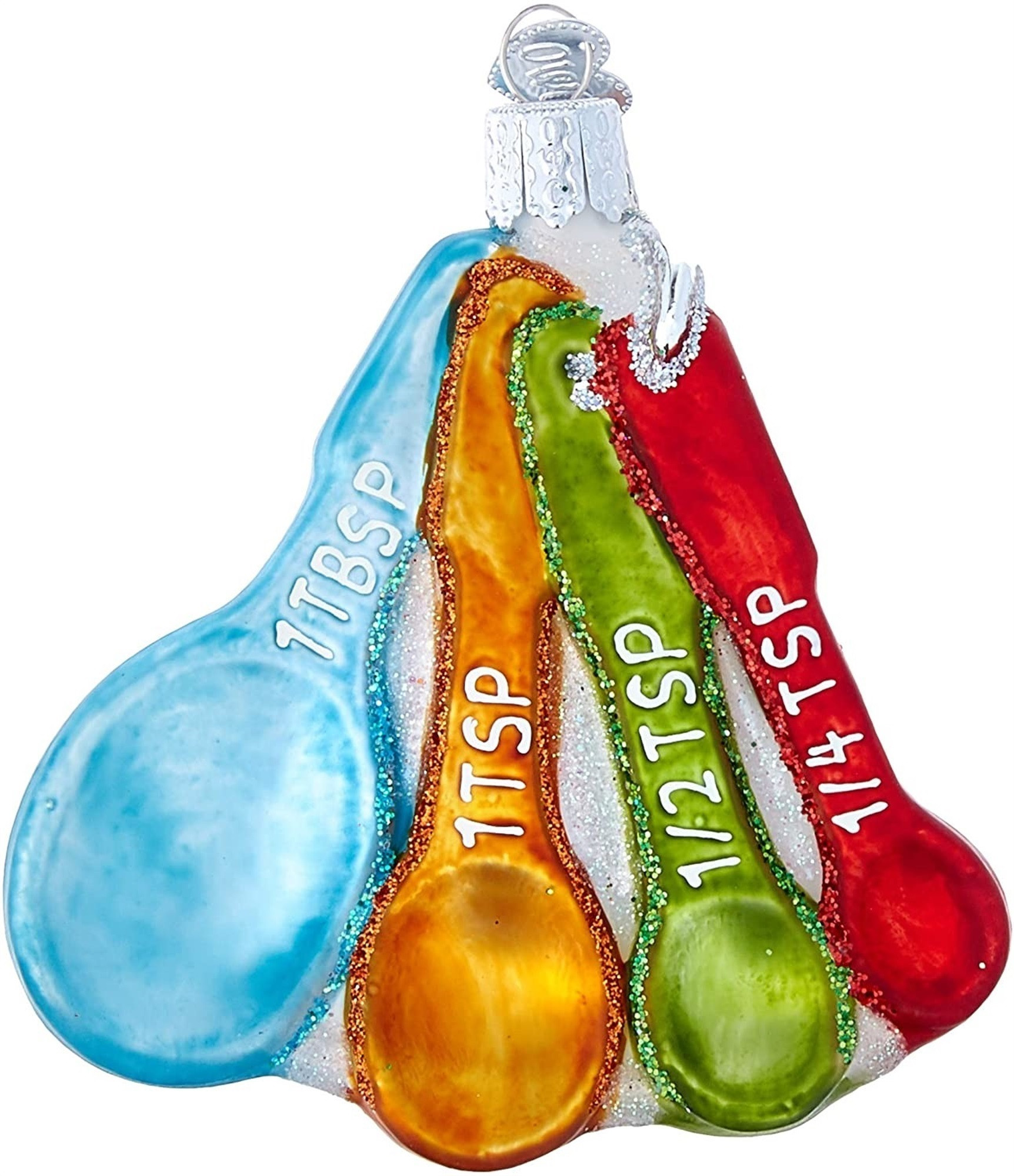 Old World Christmas Blown Glass Ornament for Christmas Tree, Measuring Spoons