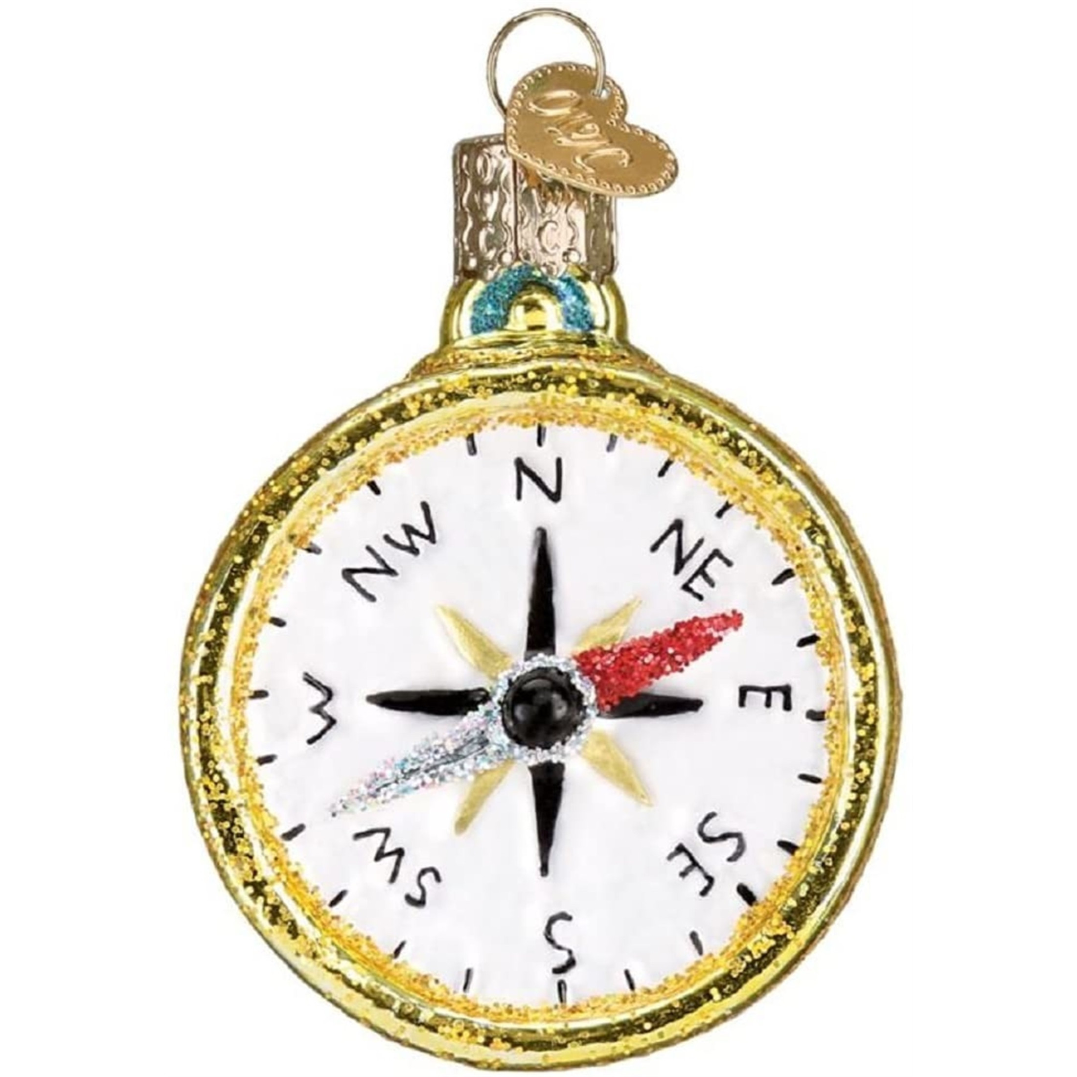 Old World Christmas Blown Glass Ornament for Christmas Tree, Compass