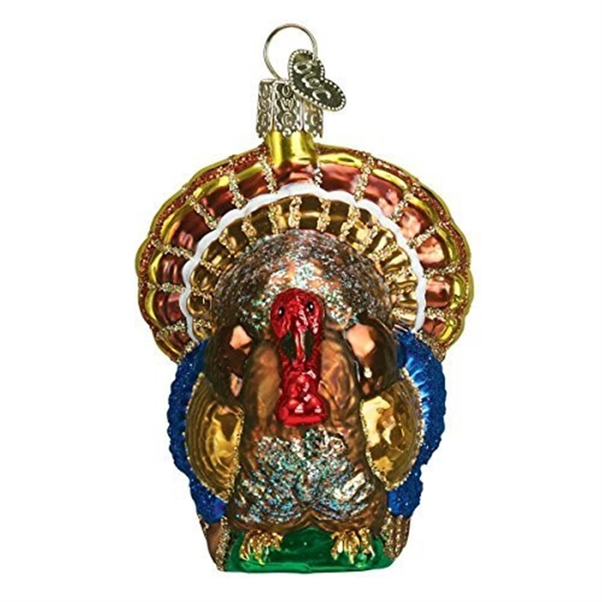 Old World Christmas Glass Blown Ornament for Christmas Tree, Tom Turkey