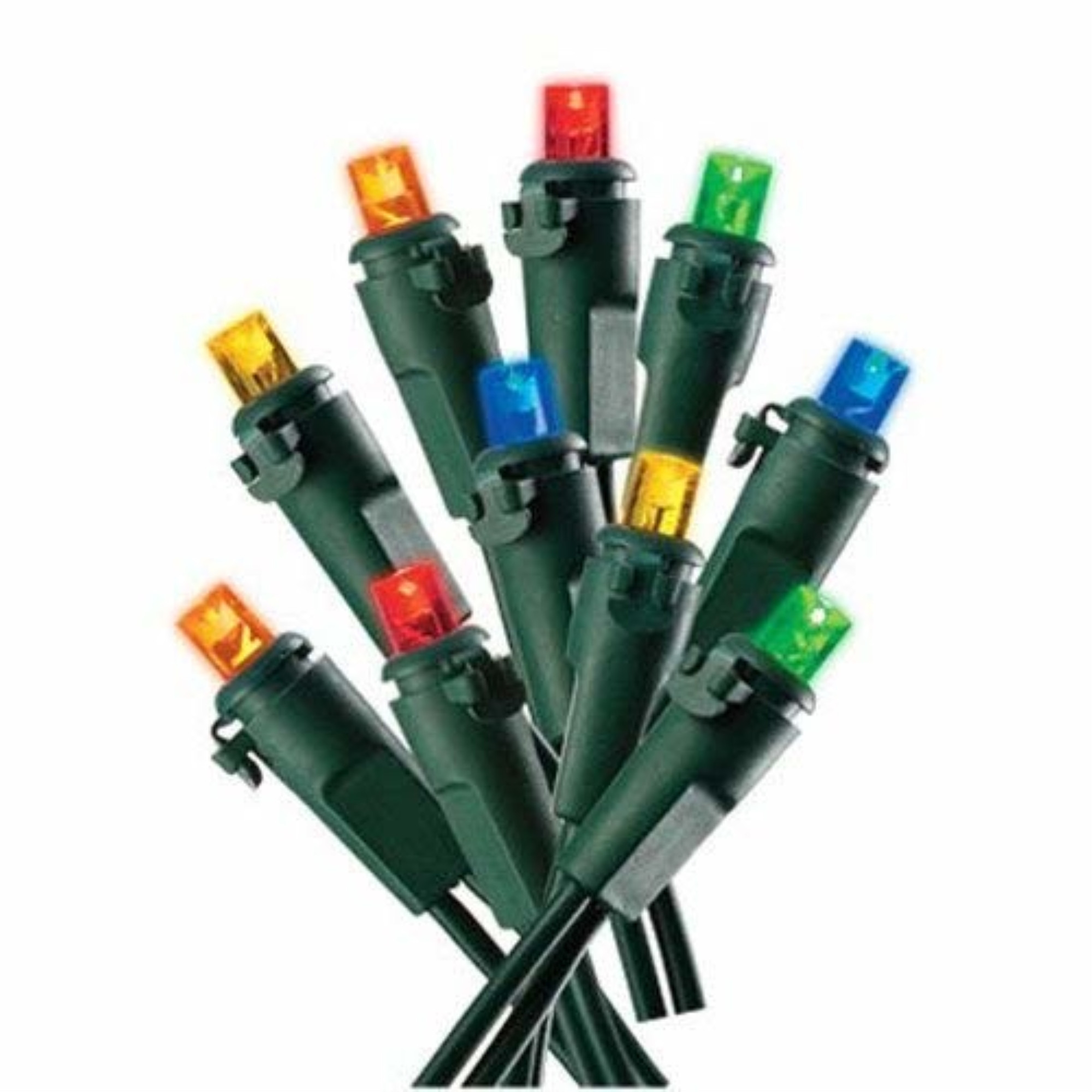 Holiday Wonderland Indoor Outdoor String Lights, 70 Multicolored Micro Bulbs, Lighted Length 17.5 ft