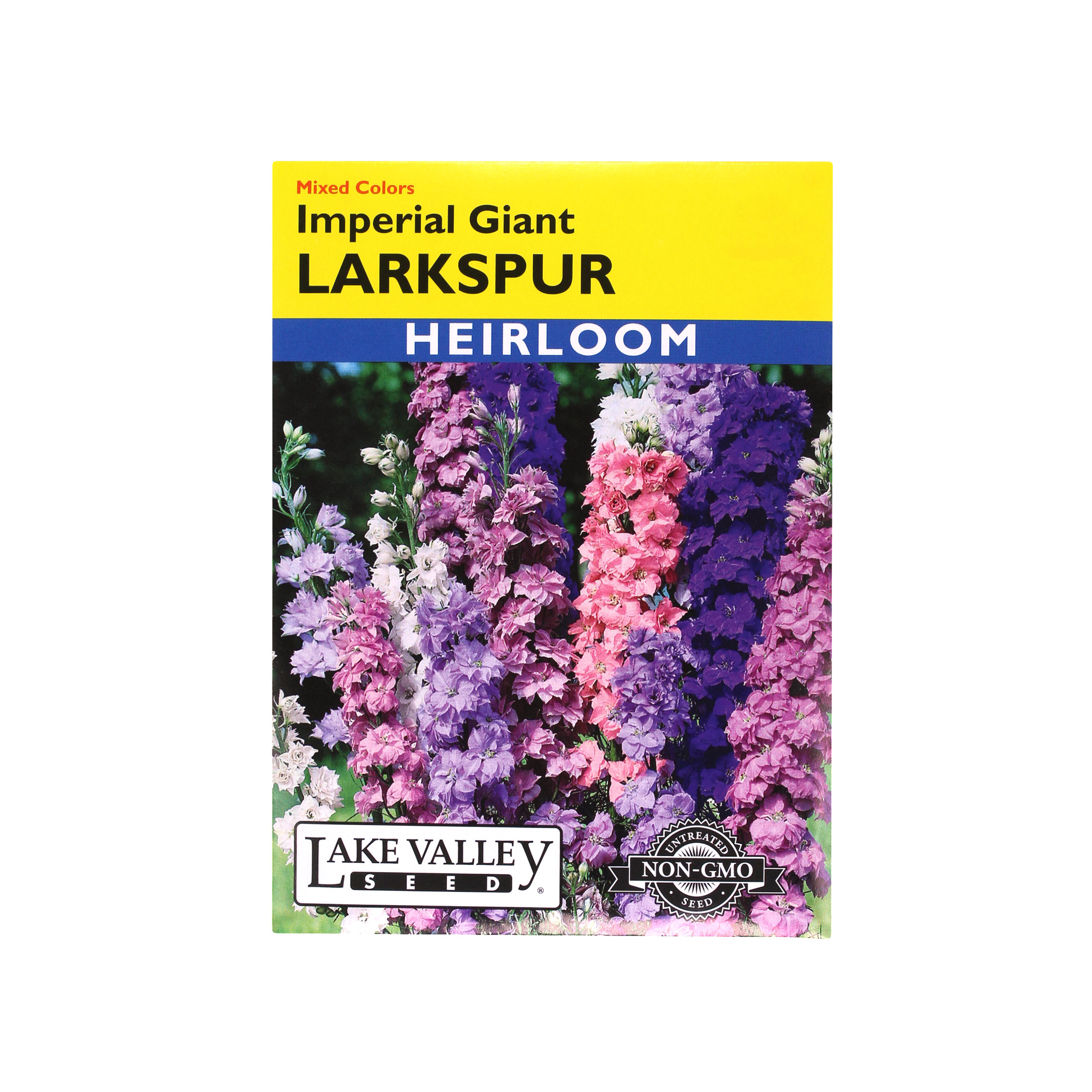 Lake Valley Seed Larkspur, Imperial Giant Mixed Colors Heirloom, 0.5g
