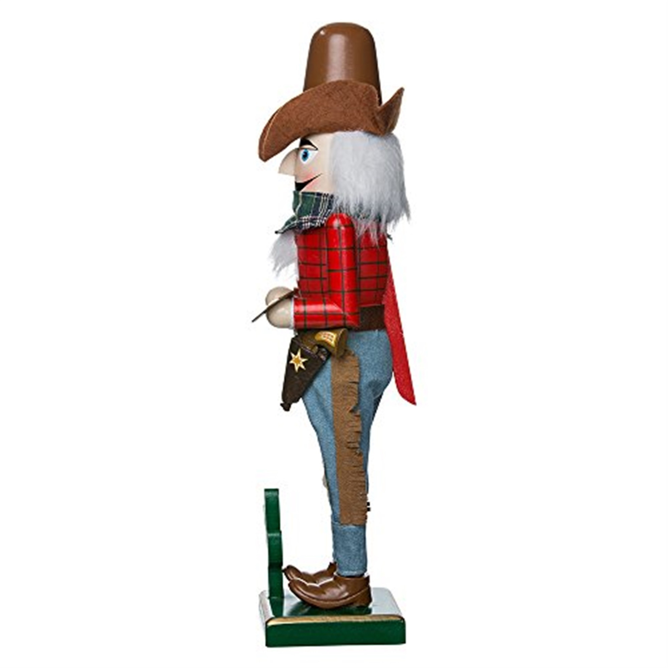 Kurt Adler Wooden Nutcracker Collection, Cowboy with Lasso Nutcracker, 15"