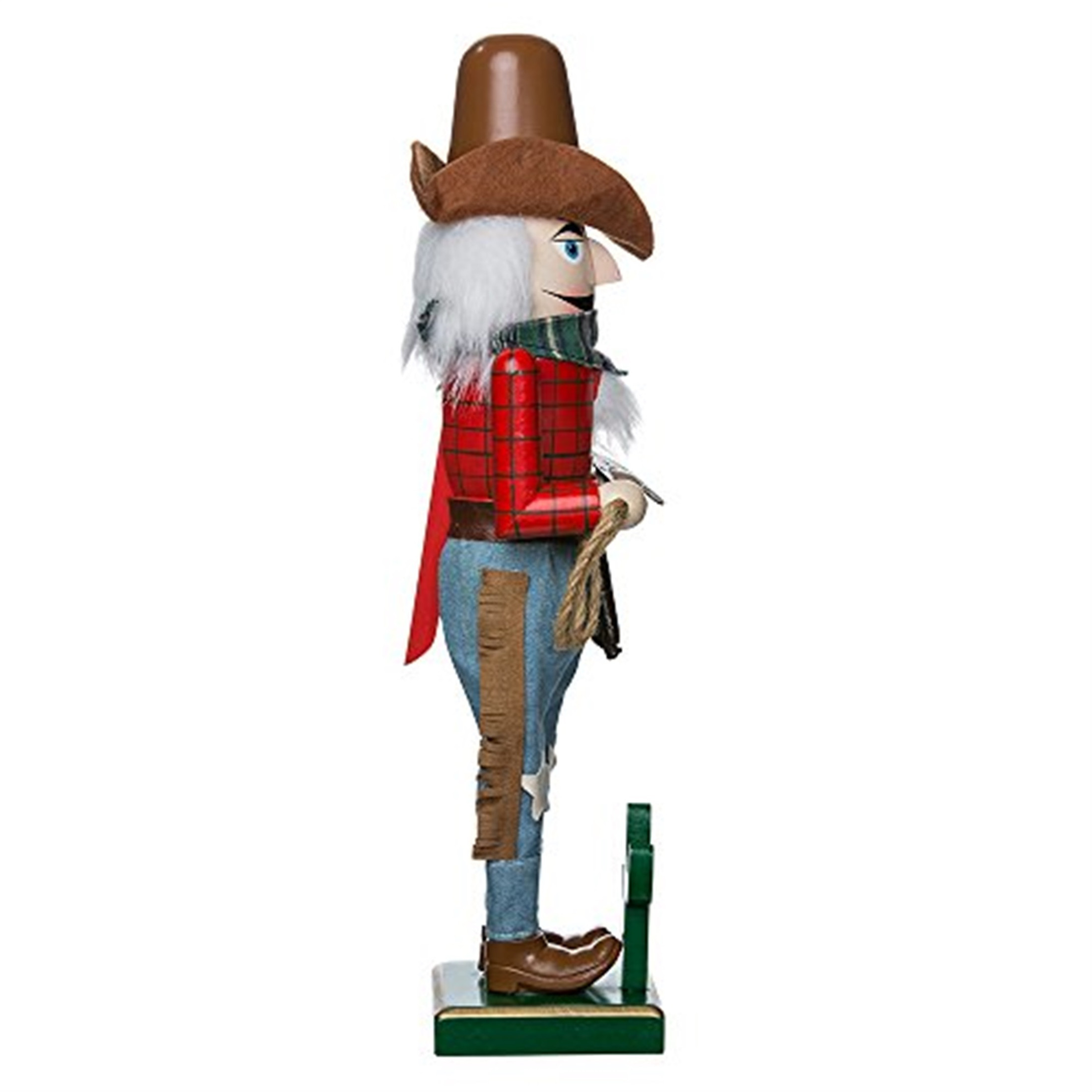 Kurt Adler Wooden Nutcracker Collection, Cowboy with Lasso Nutcracker, 15"