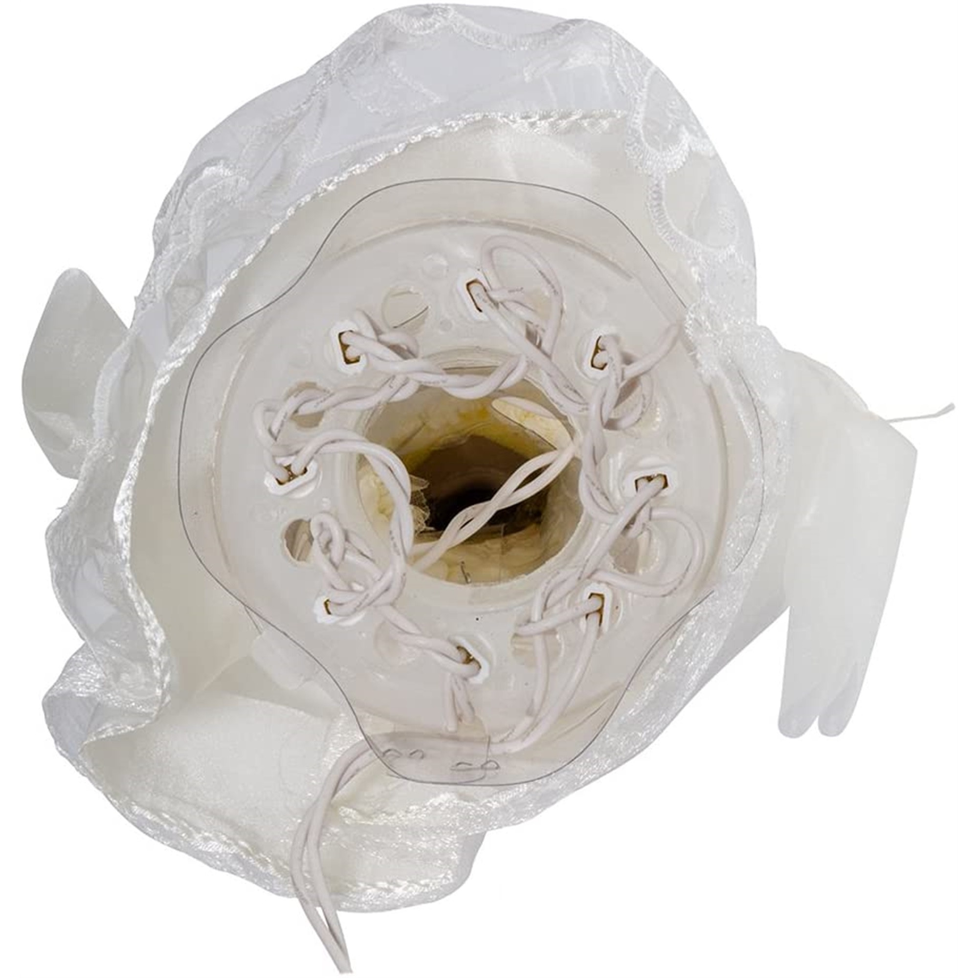 Kurt Adler Light-Up Gold and Ivory Angel Christmas Tree Topper, 10"