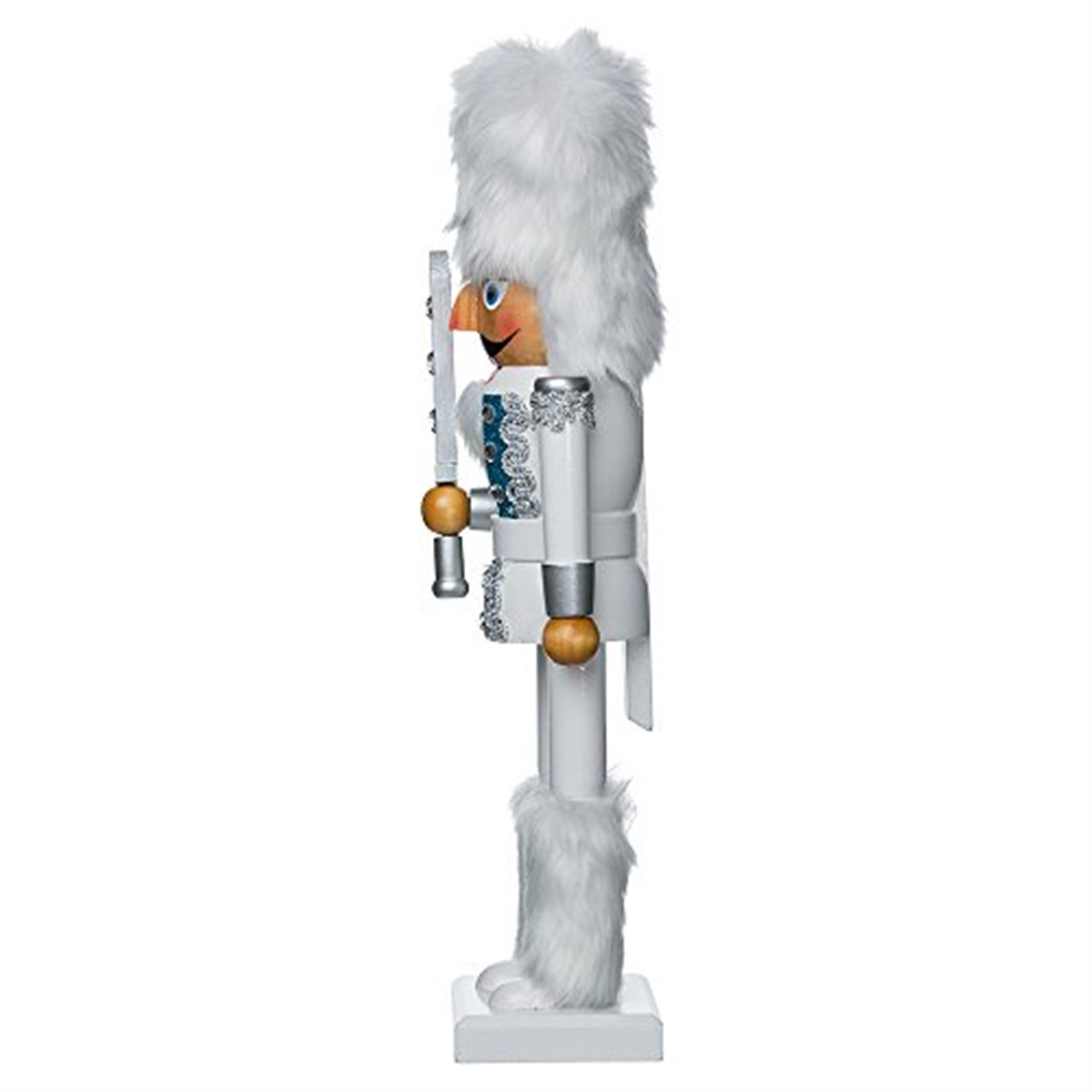 Kurt Adler Wooden Holiday Nutcracker, White Russian Soldier, 15"