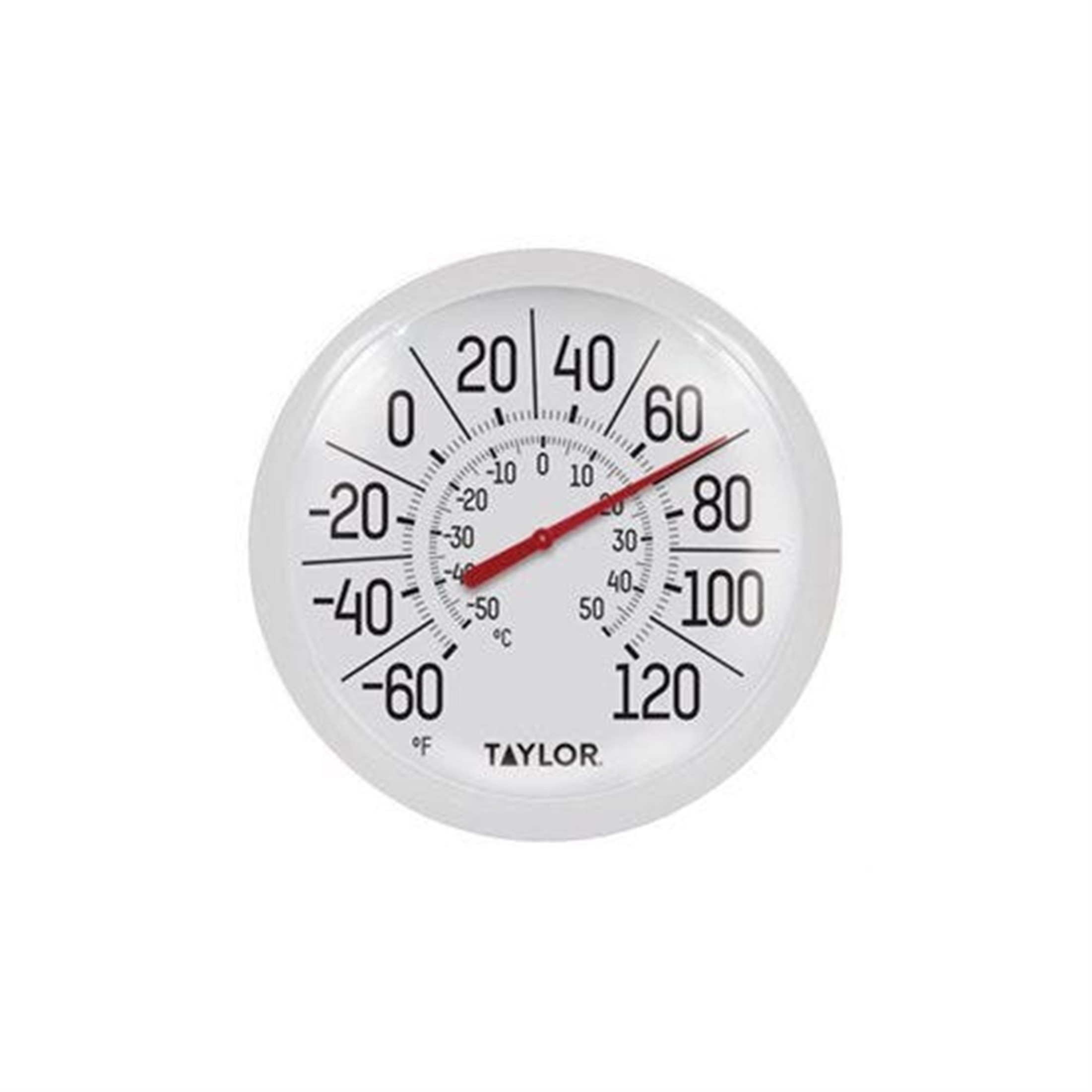 Taylor Precision Indoor/Outdoor Decorative White Thermometer, 8.5