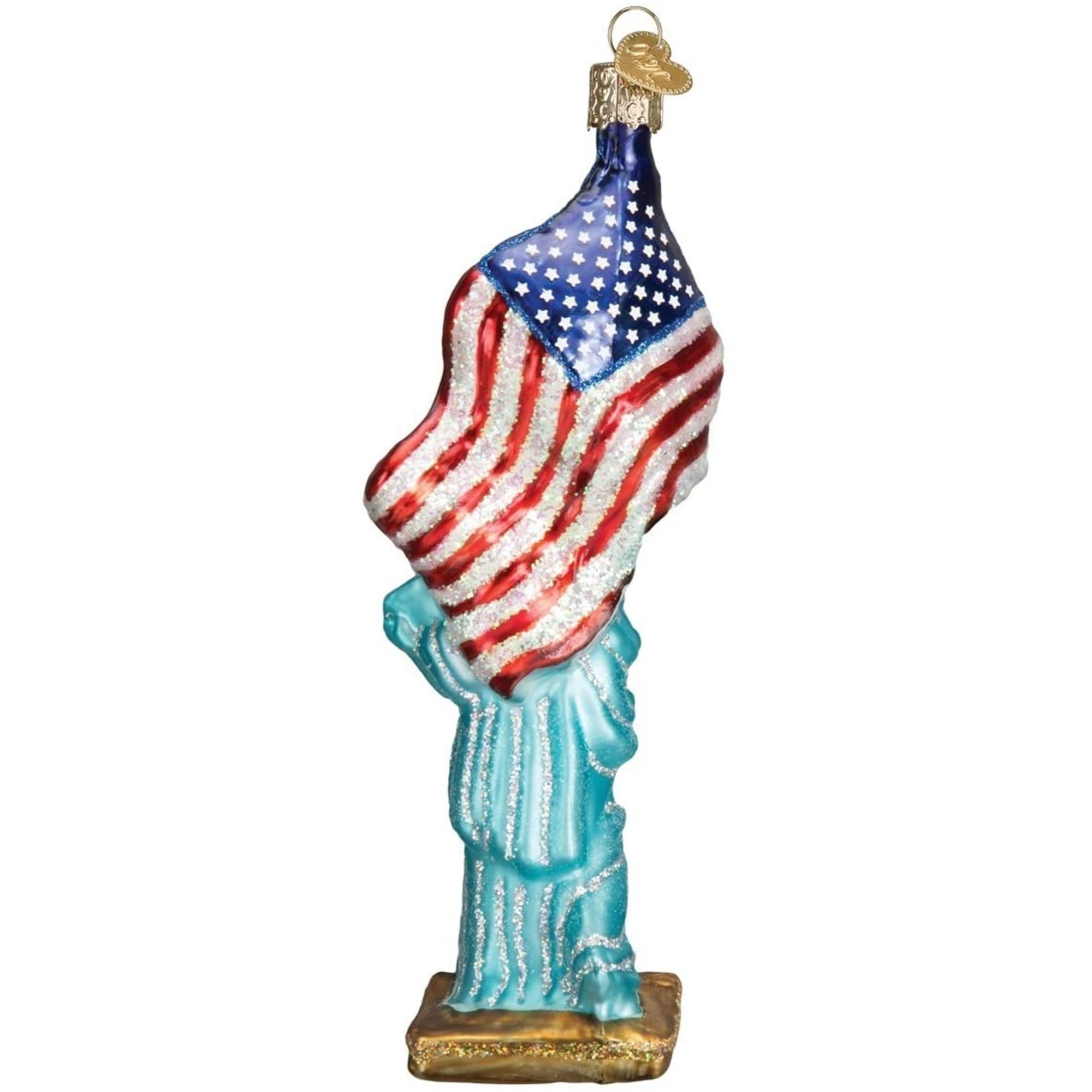 Old World Christmas Blown Glass Ornament for Christmas Tree, Statue of Liberty