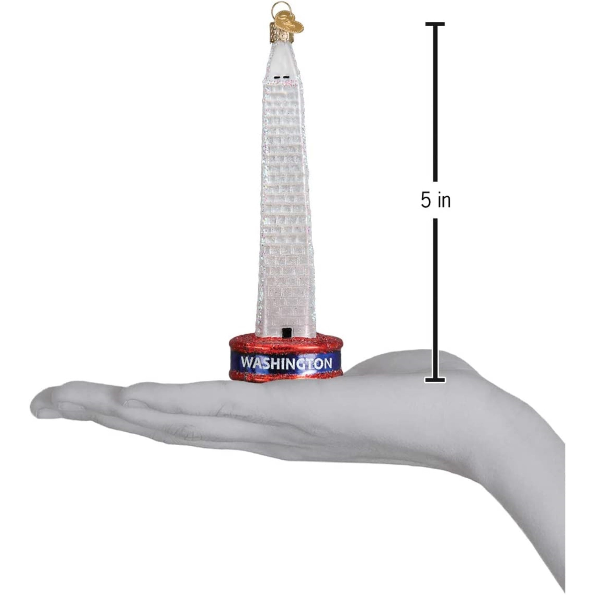 Old World Christmas Glass Blown Ornament for Christmas Tree, Washington Monument