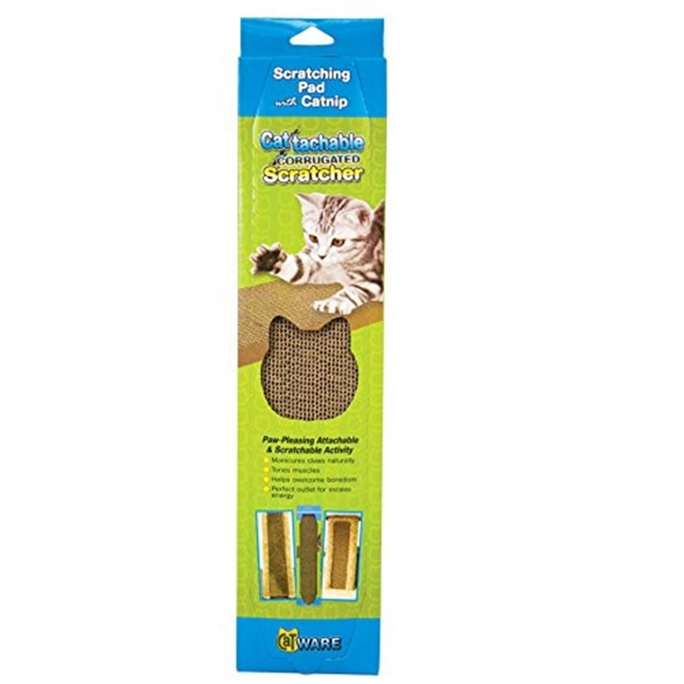 Ware Manufacturing Cattachable Corrugated Cardboard Cat Scratching Pad with Catnip Ware Manufacturing Cattachable Corrugated Cardboard Cat Scratching Pad with Catnip