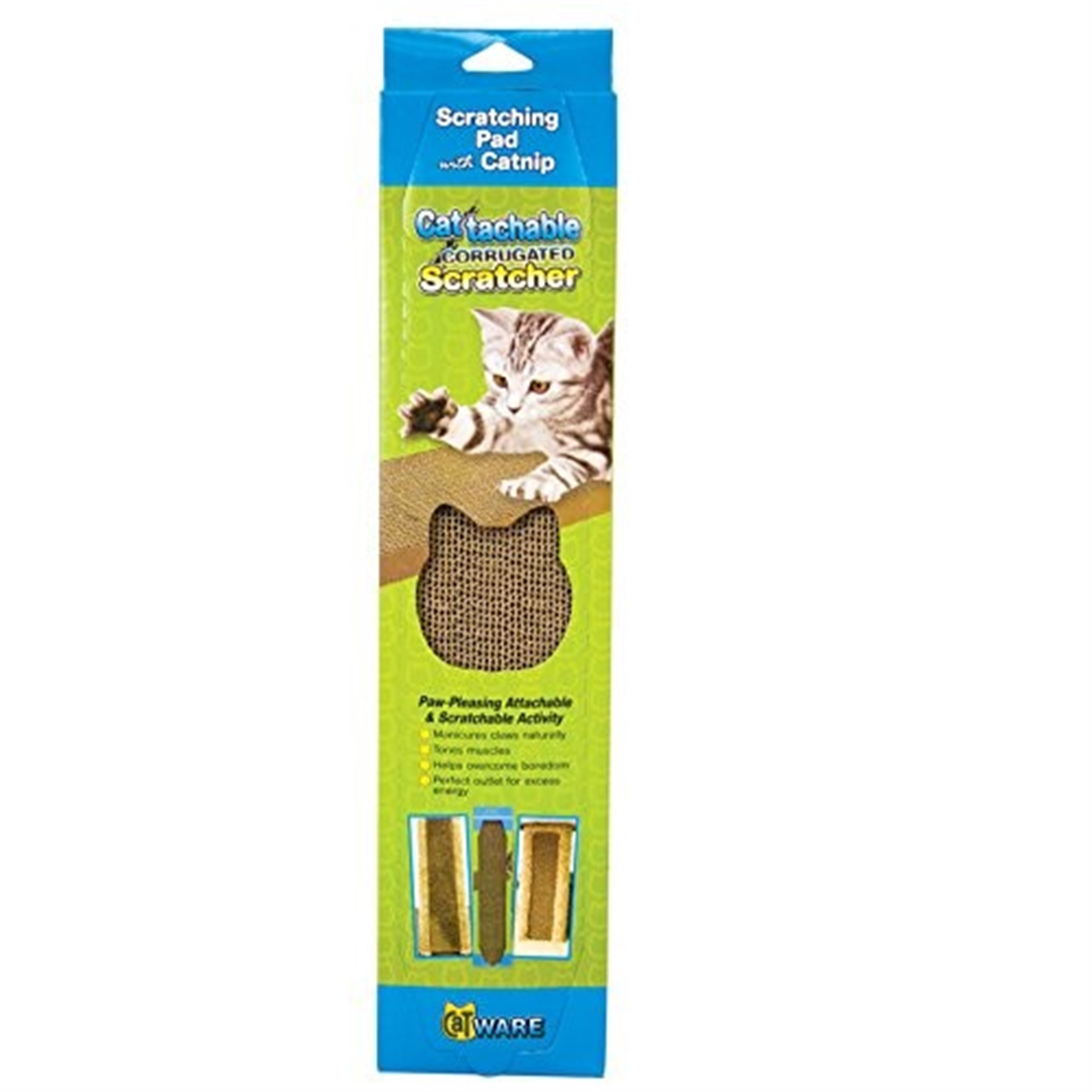 Ware Manufacturing Cattachable Corrugated Cardboard Cat Scratching Pad w/ Catnip