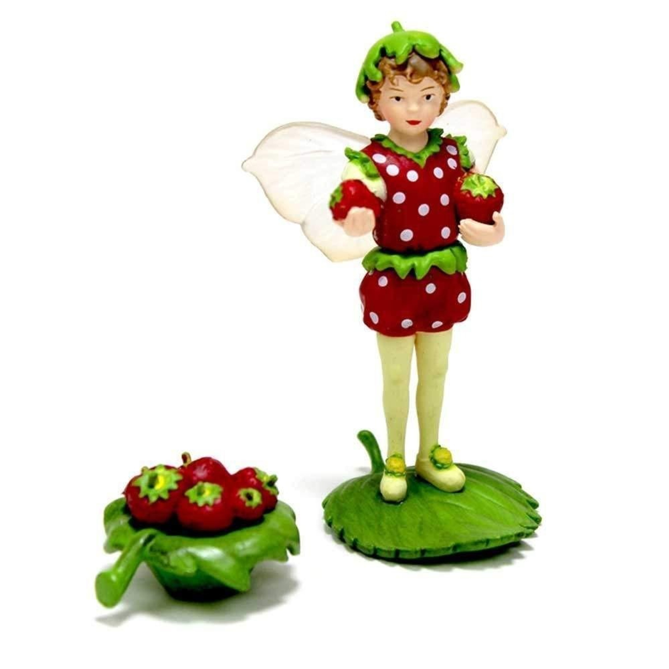 Flower Fairies Secret Garden Strawberry Fairy w/ Basket of Berries, 7"
