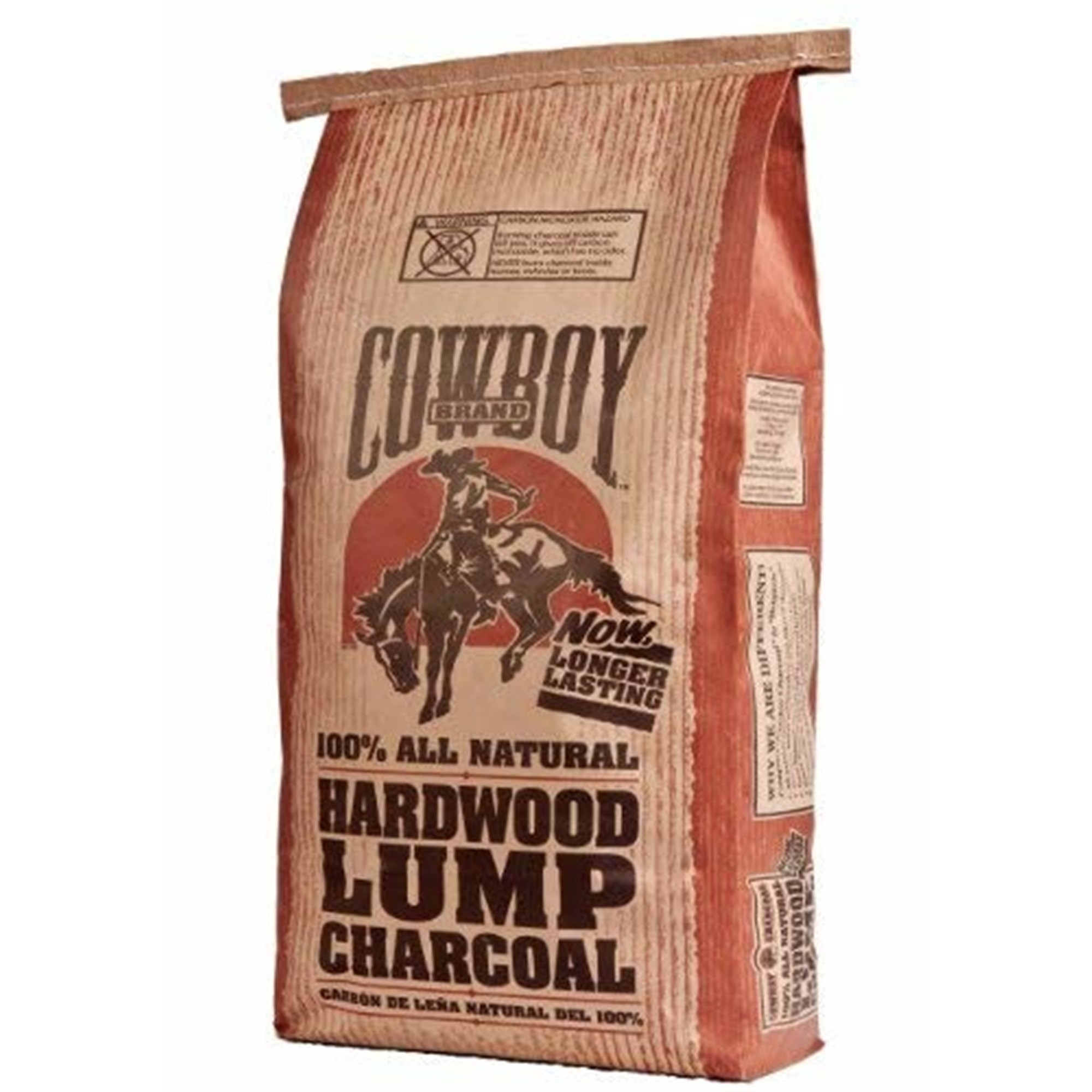 Cowboy All Natural Long Lasting Hardwood Lump Charcoal, 20lbs