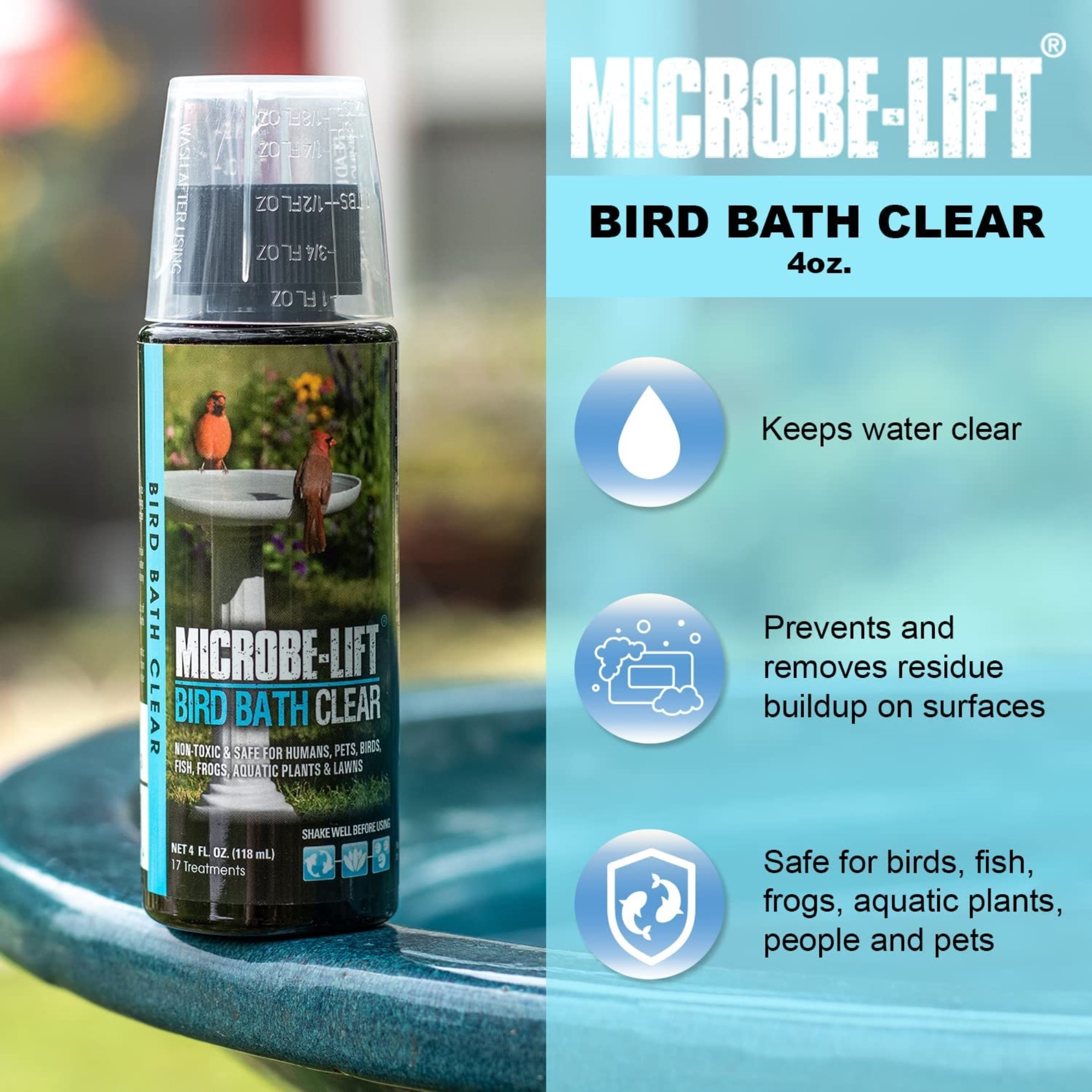 Ecological Lab Microbe Lift Bird Bath Cleaner, 4 oz