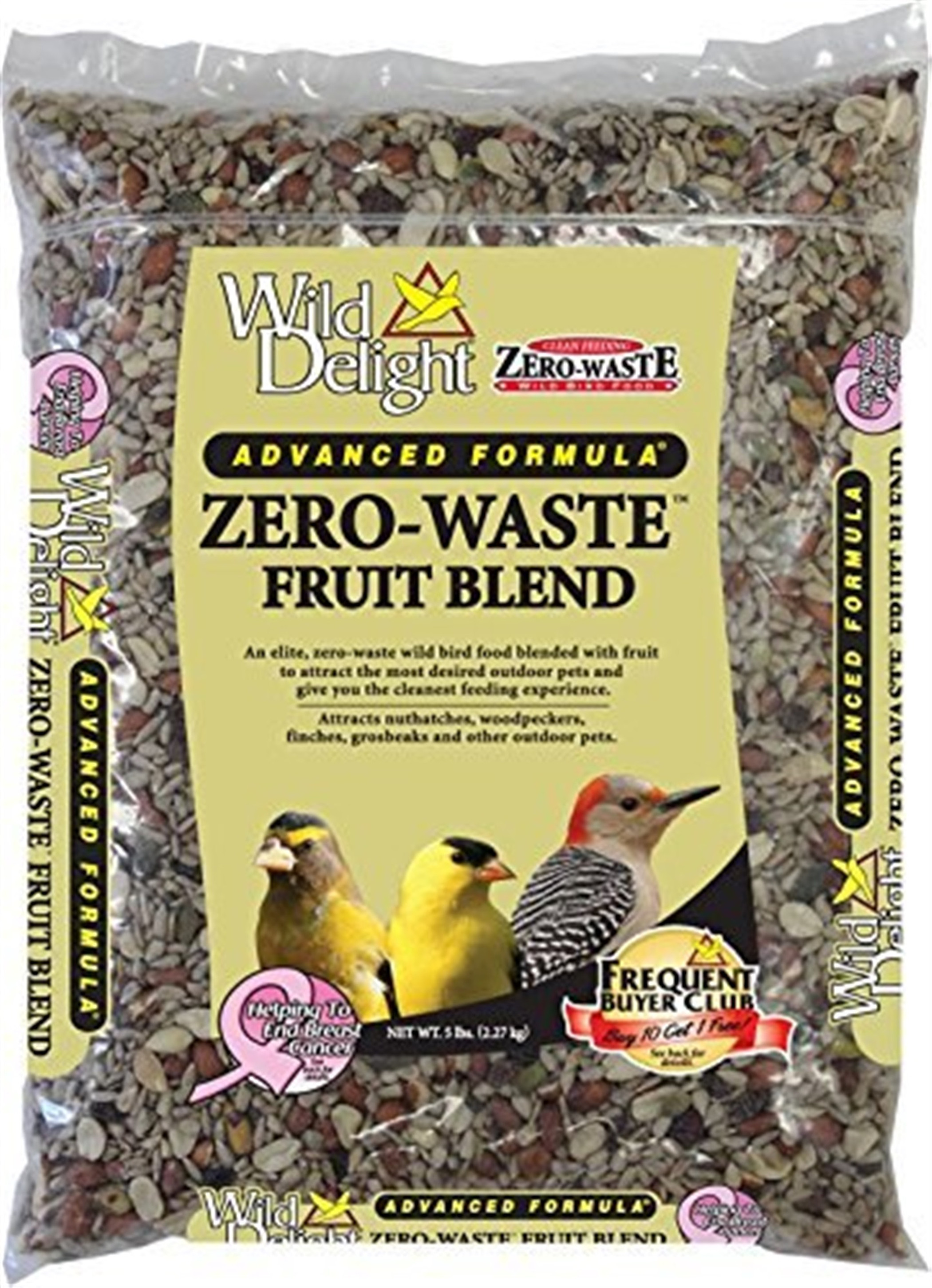 Wild Delight 360050 5 Lb Zero-WasteTM Fruit Blend Bird Feed