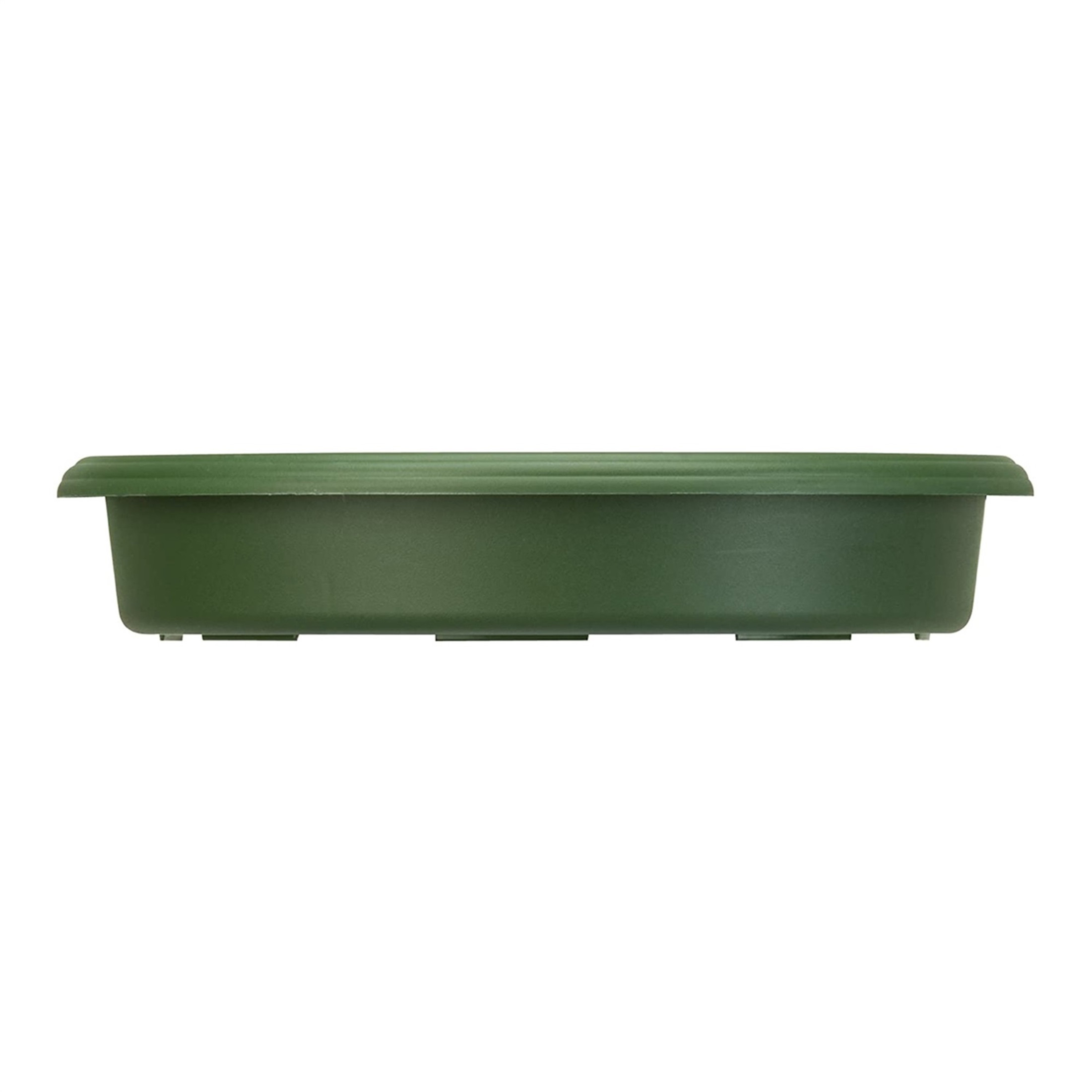 The HC Companies Panterra Deep Clip-On Plastic Planter Saucer Drip Tray, Green, 6"
