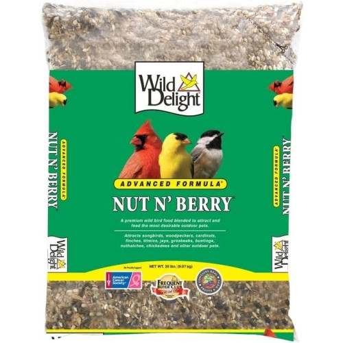 Wild Delight Advanced Formula Nut N' Berry Bird Food with Seeds, 20lb