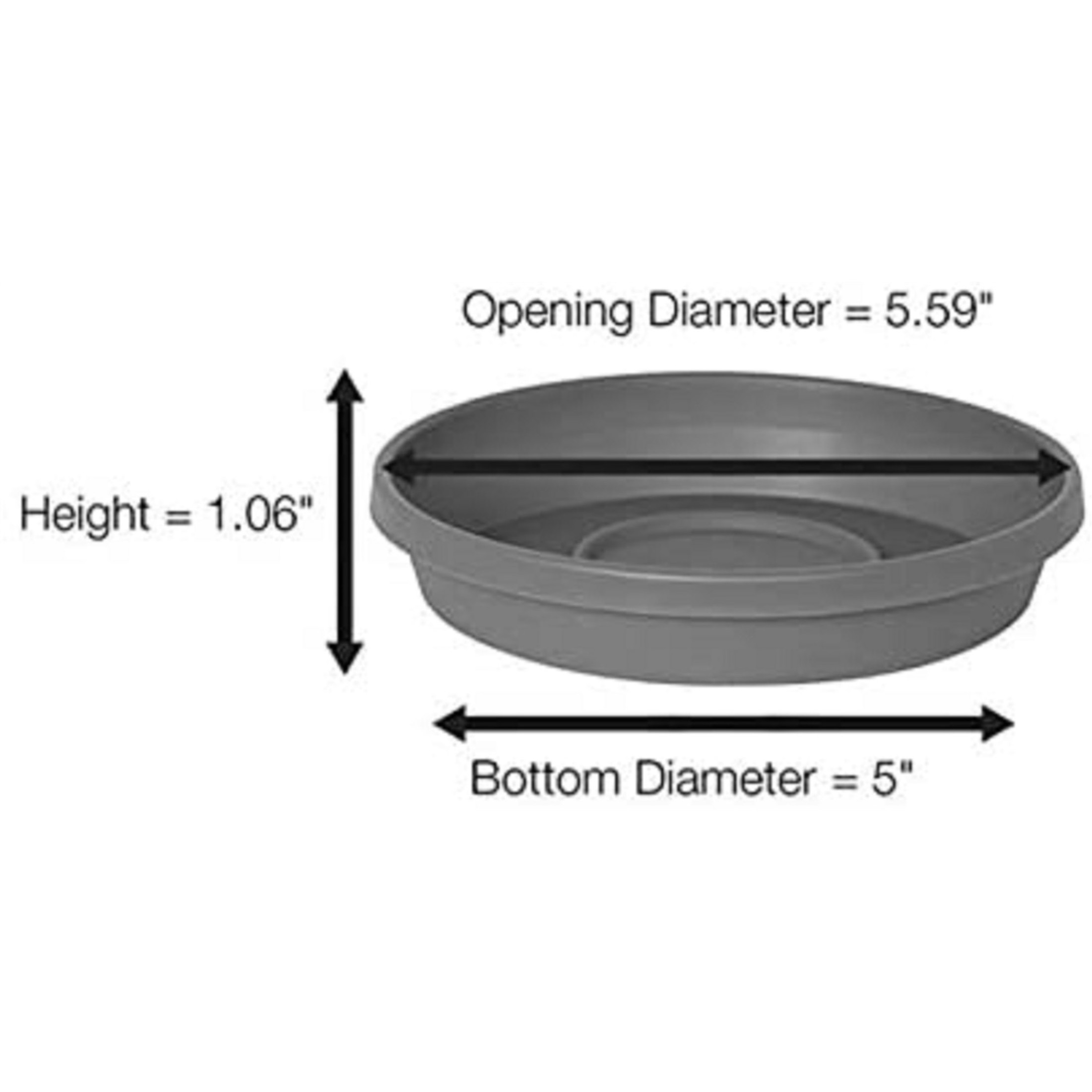 The HC Companies Classic Plastic Saucer for Classic Planter, Sandstone, 6"