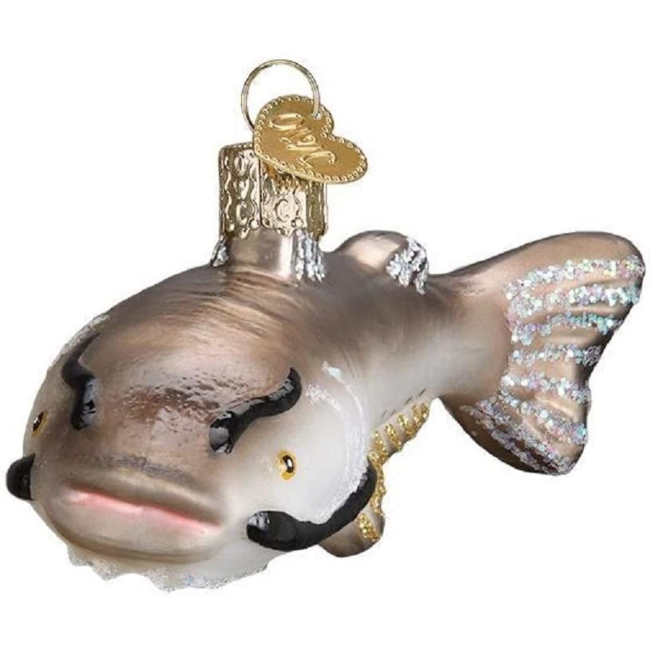 Old World Christmas Glass Blown Ornament, Catfish, 4.5" (With OWC Gift Box)