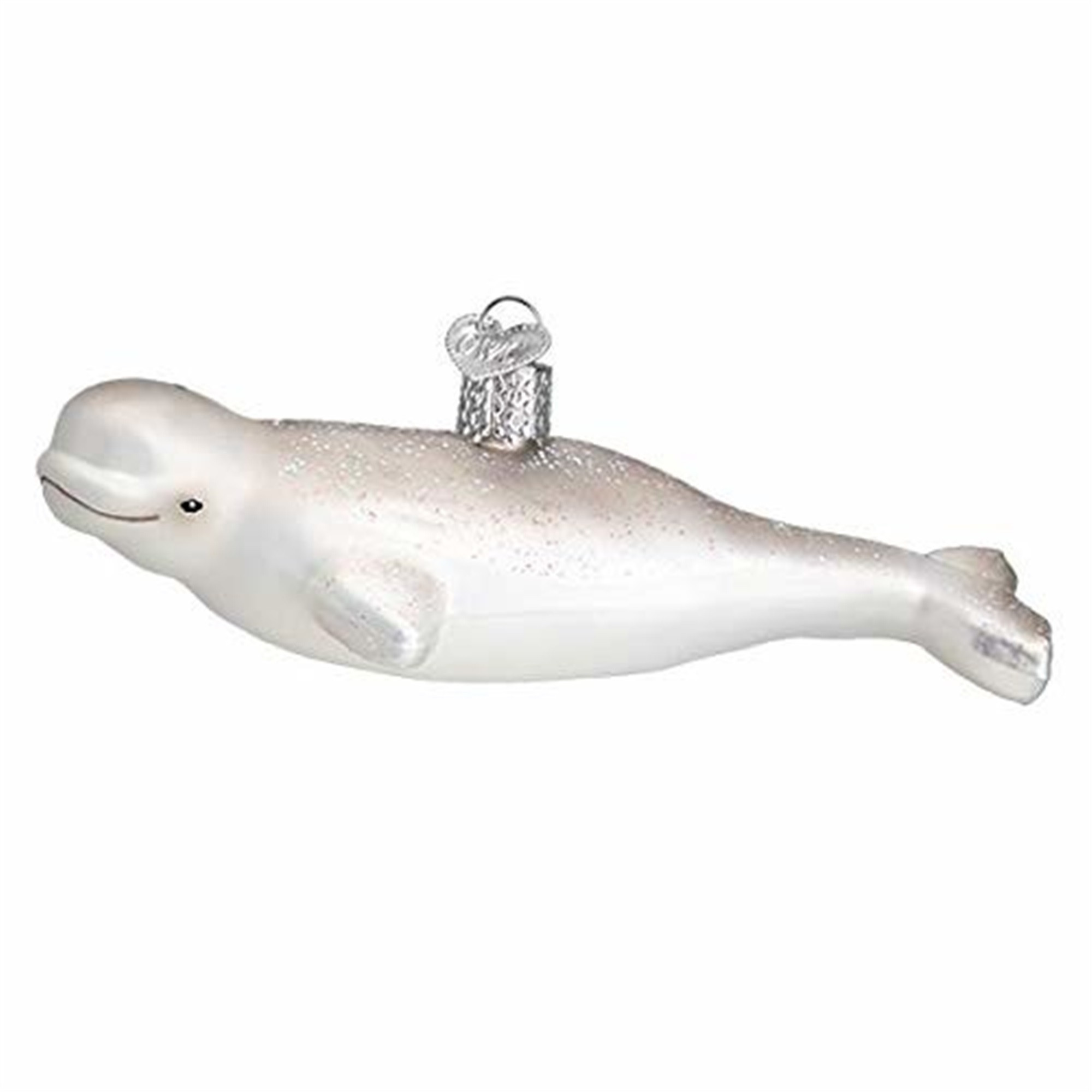Old World Christmas Glass Blown Ornament for Christmas Tree, Beluga Whale