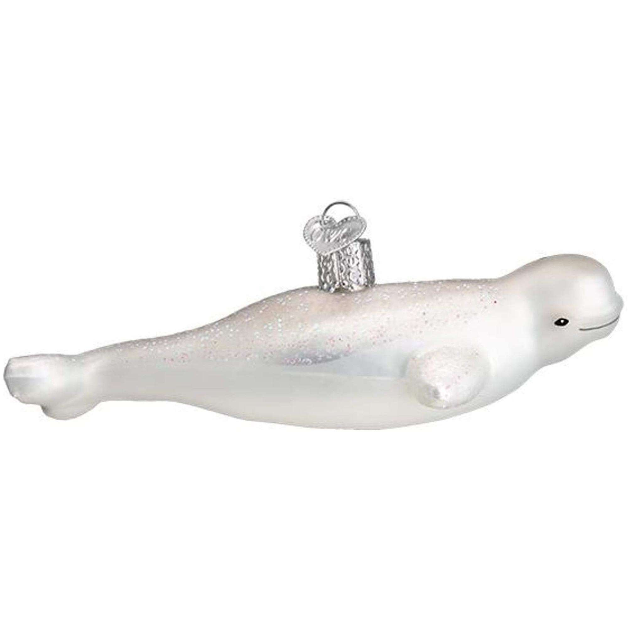 Old World Christmas Glass Blown Ornament for Christmas Tree, Beluga Whale
