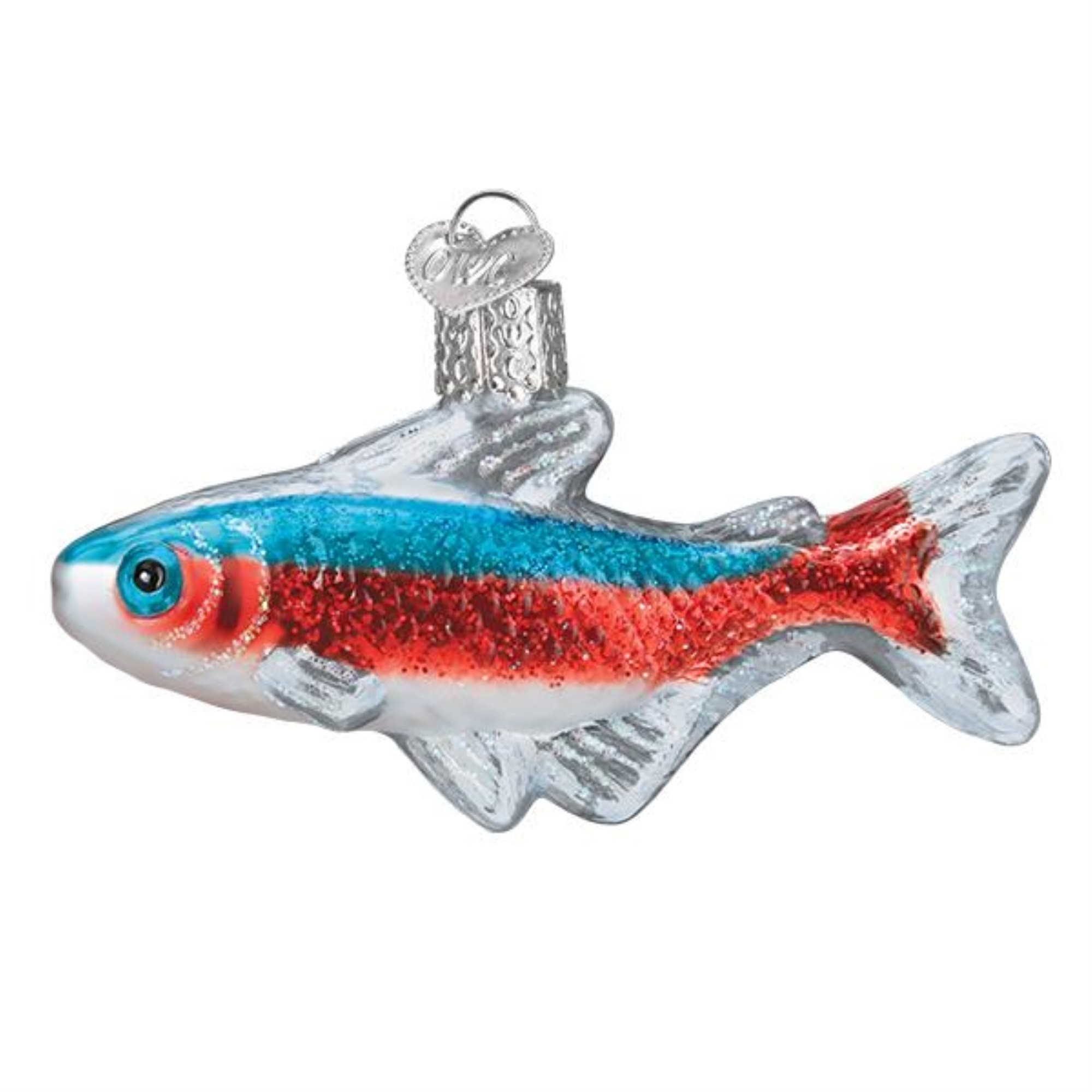 Old World Christmas Glass Blown Ornament, Tetra Fish (With OWC Gift Box)