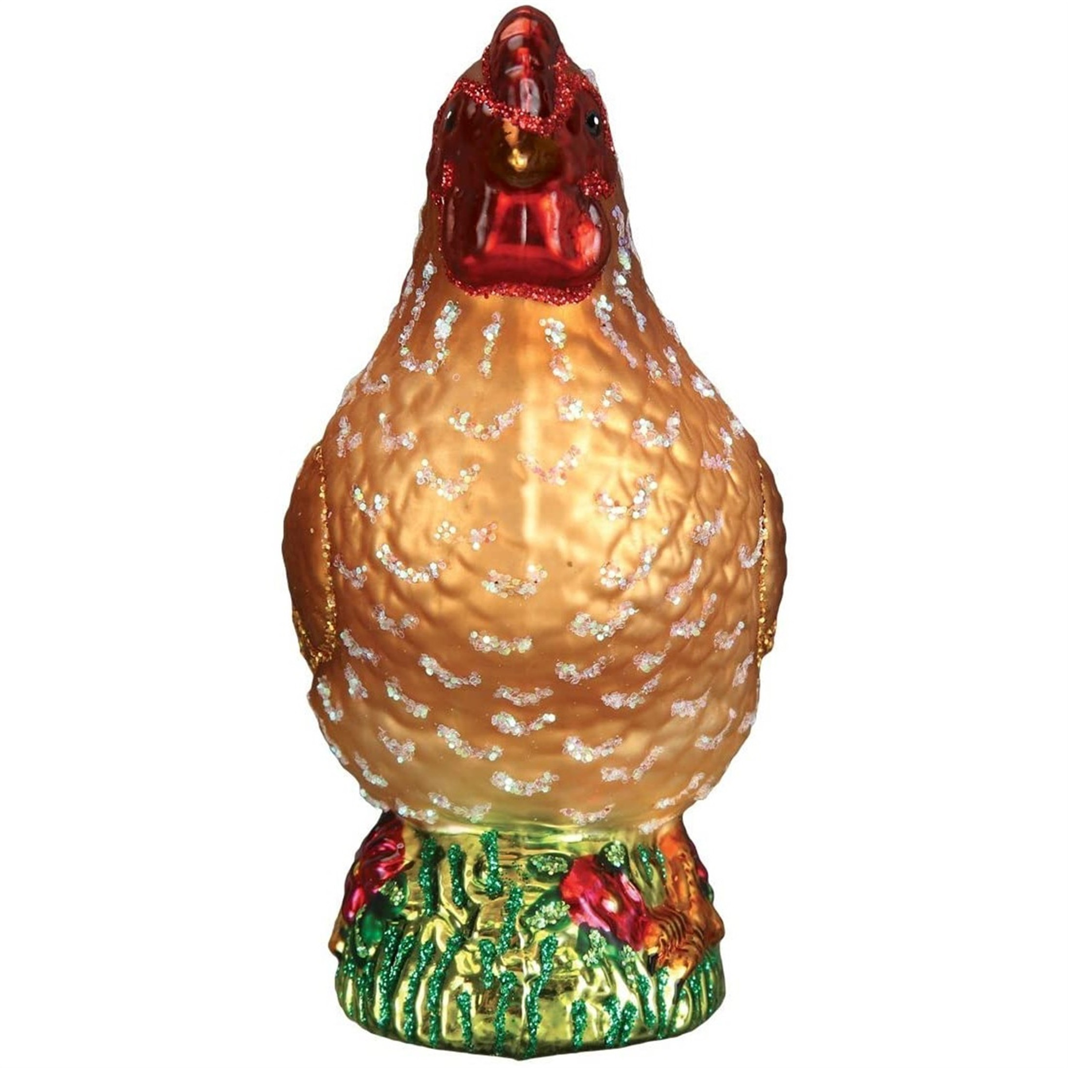 Old World Christmas Glass Blown Christmas Ornament, Spring Chicken (With OWC Gift Box)