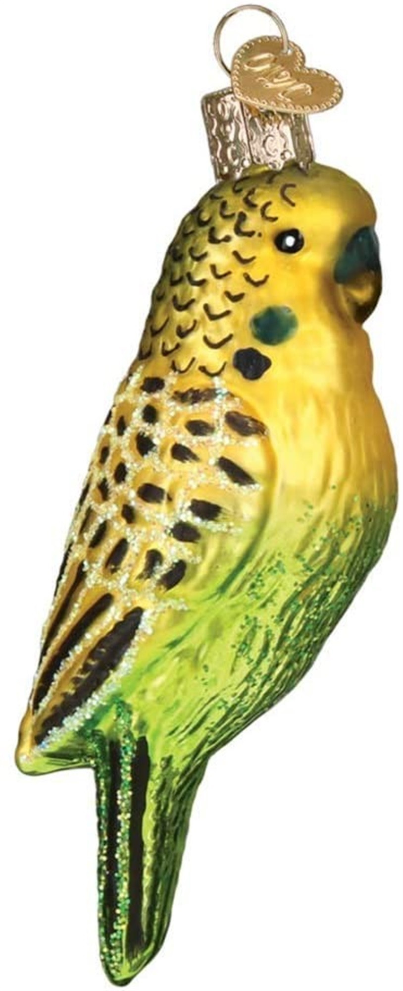 Old World Christmas Parakeet Miniature Glass Ornament Bird