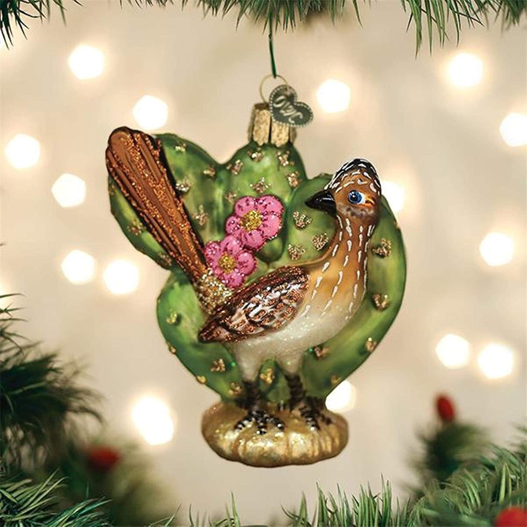 Old World Christmas Glass Blown Ornament for Christmas Tree, Roadrunner