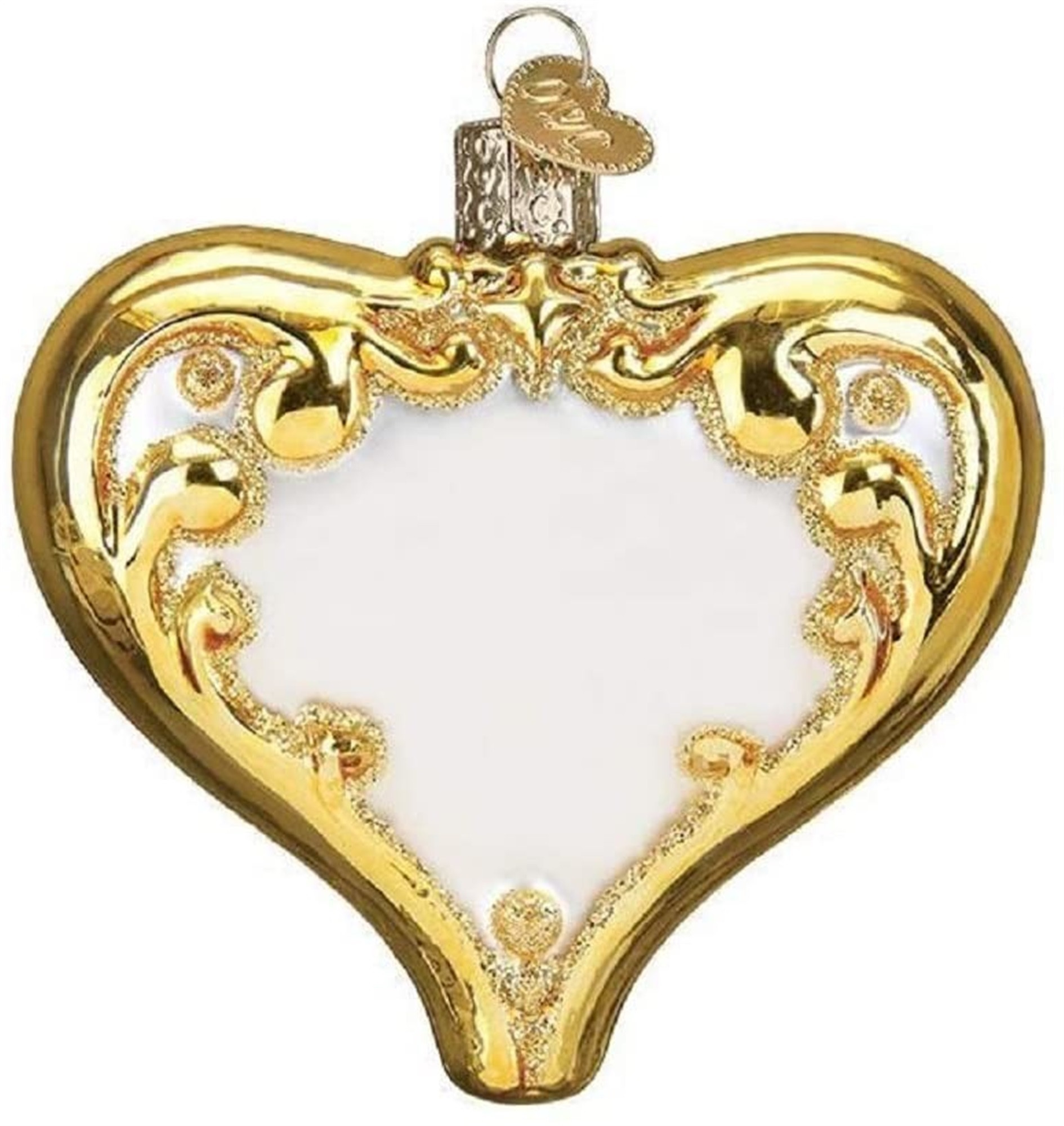 Old World Christmas Glass Blown Ornament for Christmas Tree, 50th Anniversary Heart
