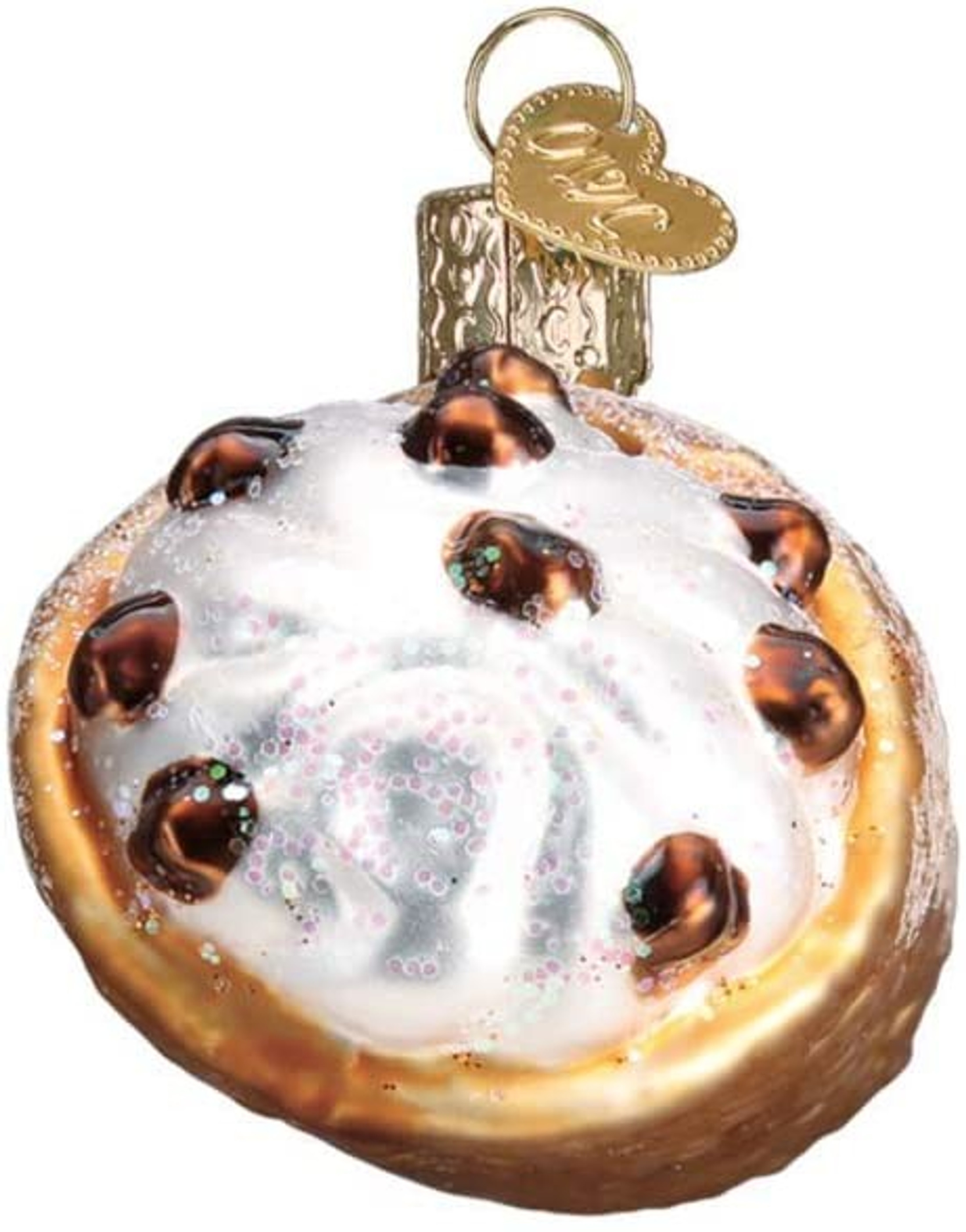 Old World Christmas Glass Blown Ornament, Cannoli (With OWC Gift Box)